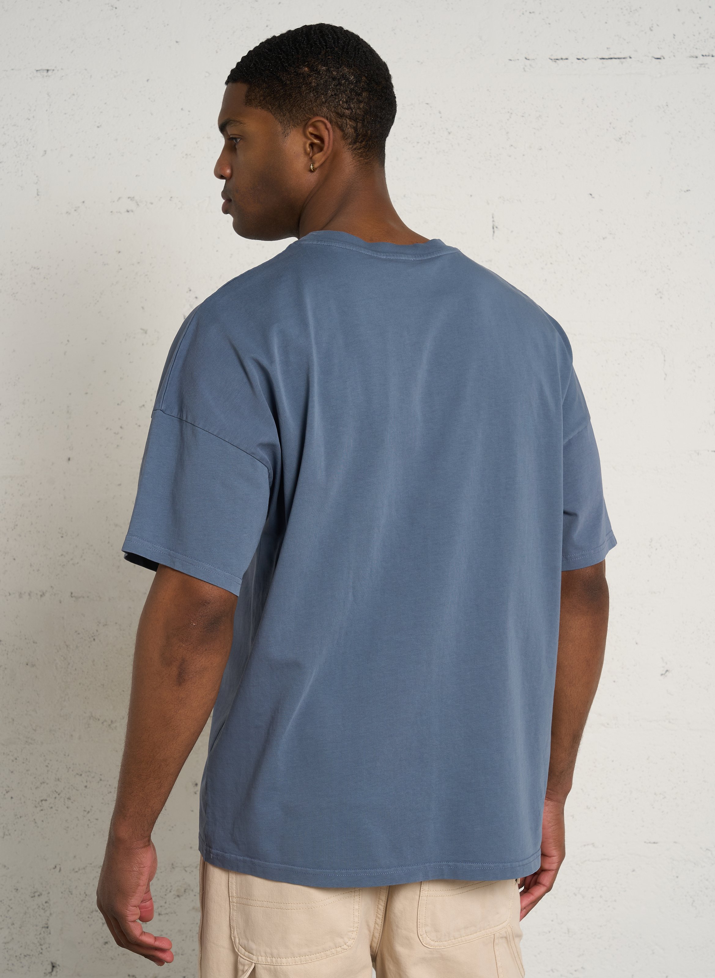 Regular-fit round-neck cotton T-shirt AMERICAN VINTAGE Blue