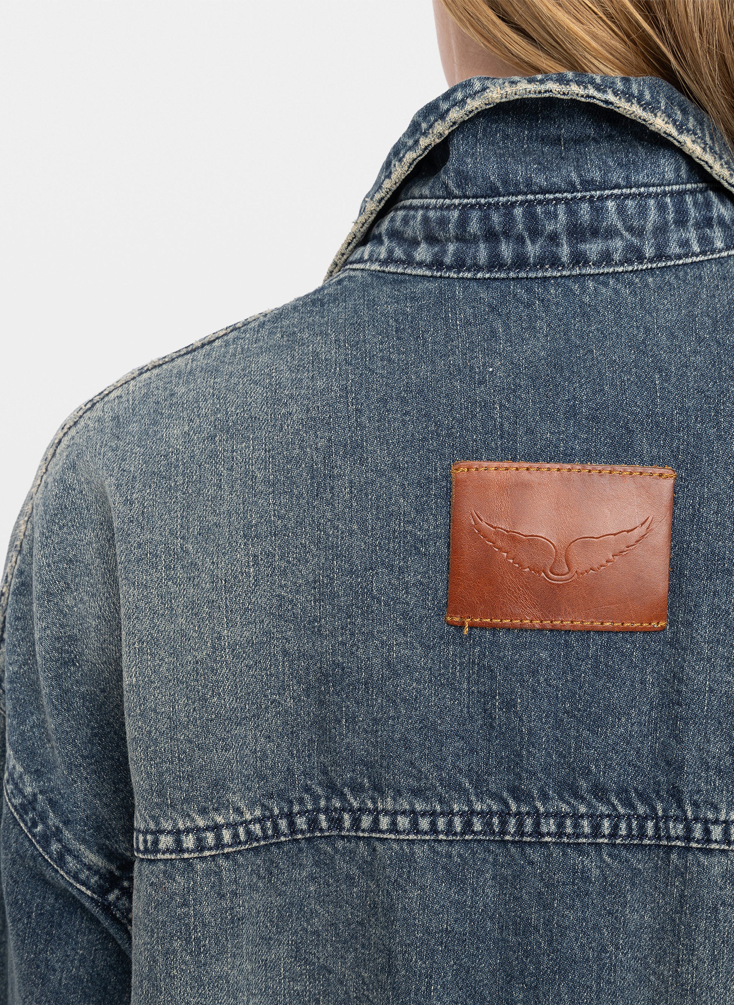 Polo-Kragenbluse aus Baumwolle ZADIG&VOLTAIRE Blau