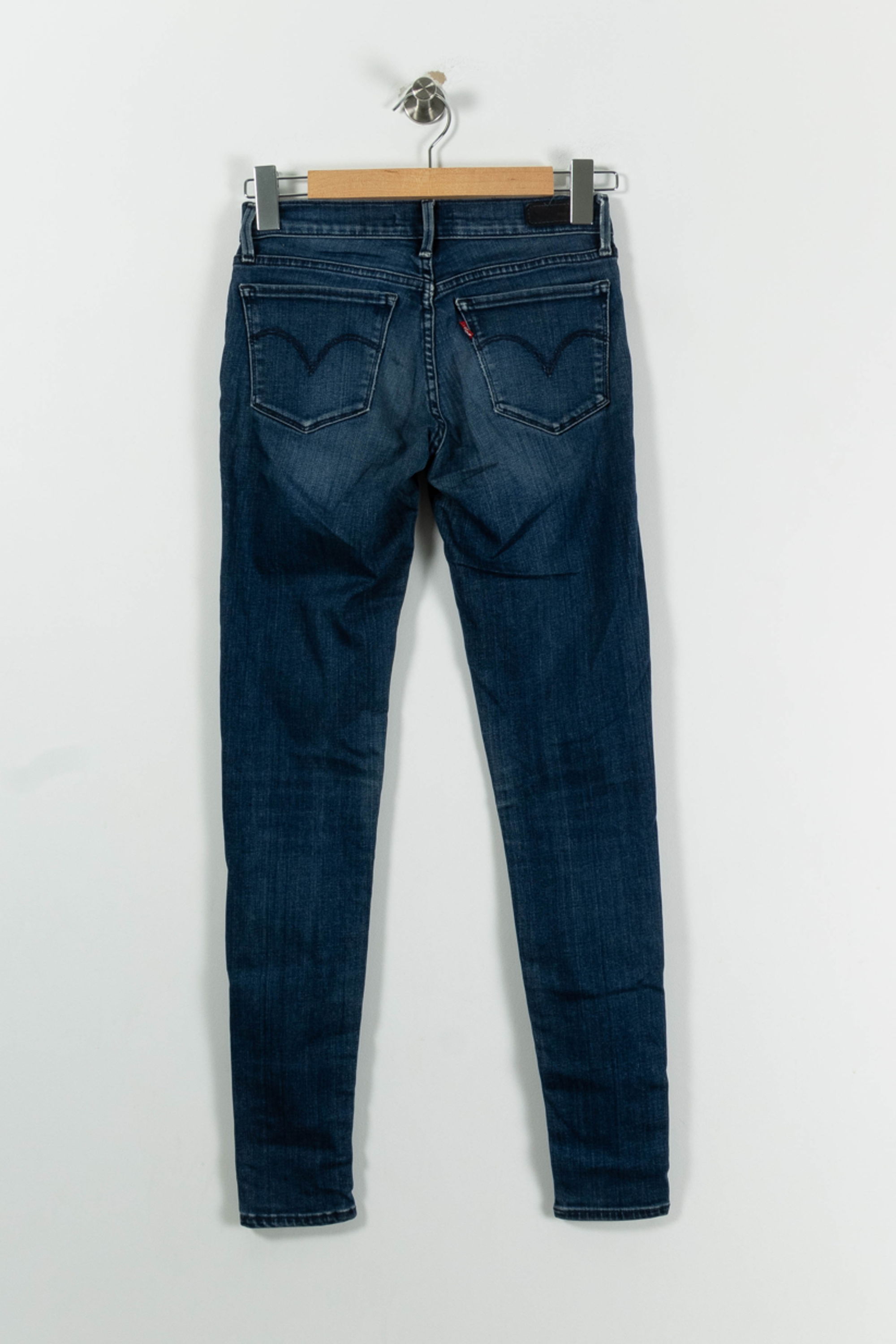Cropped slim jeans with studs LEVI'S - Seconde main Blue