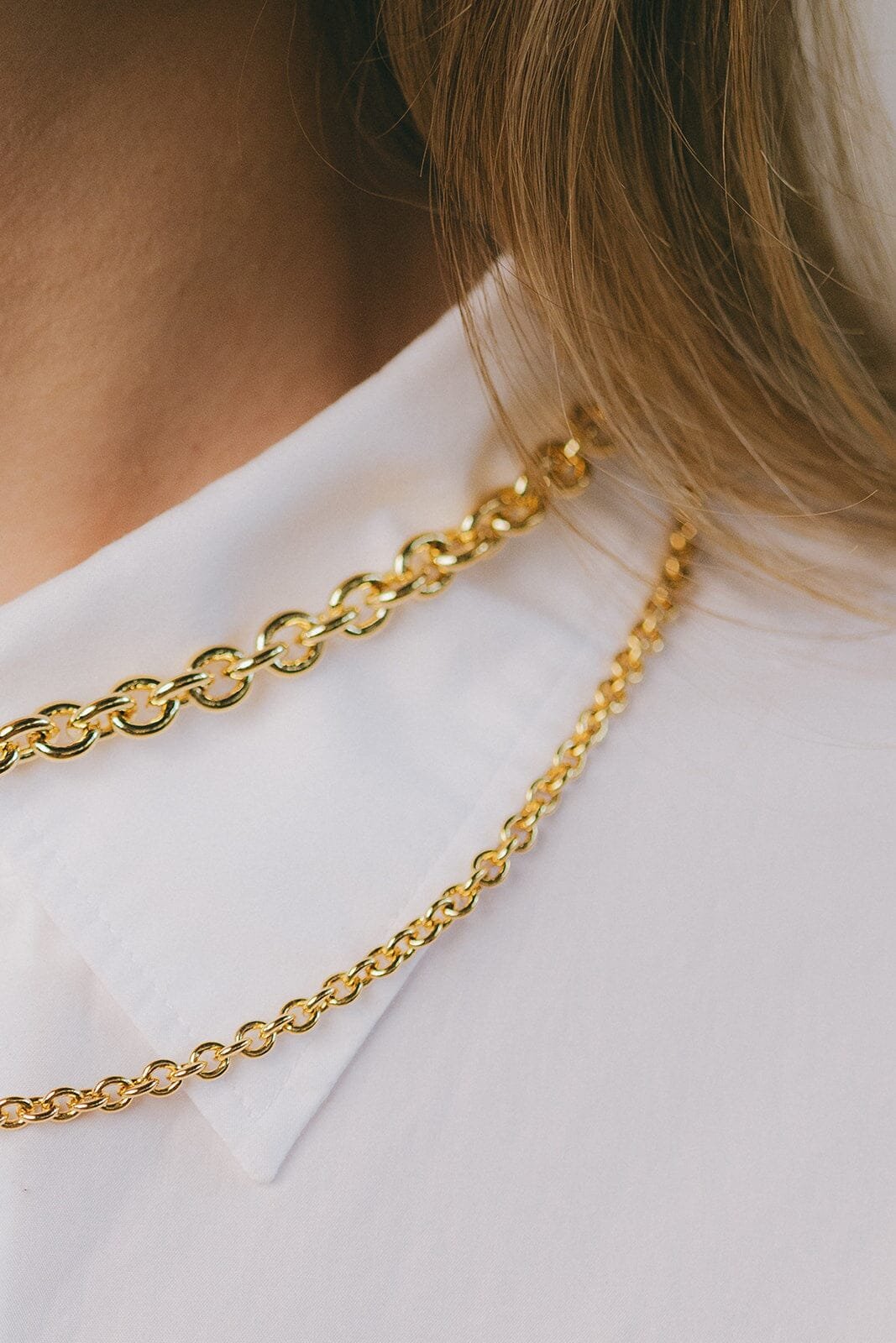 Maxi silver-plated necklace Golden