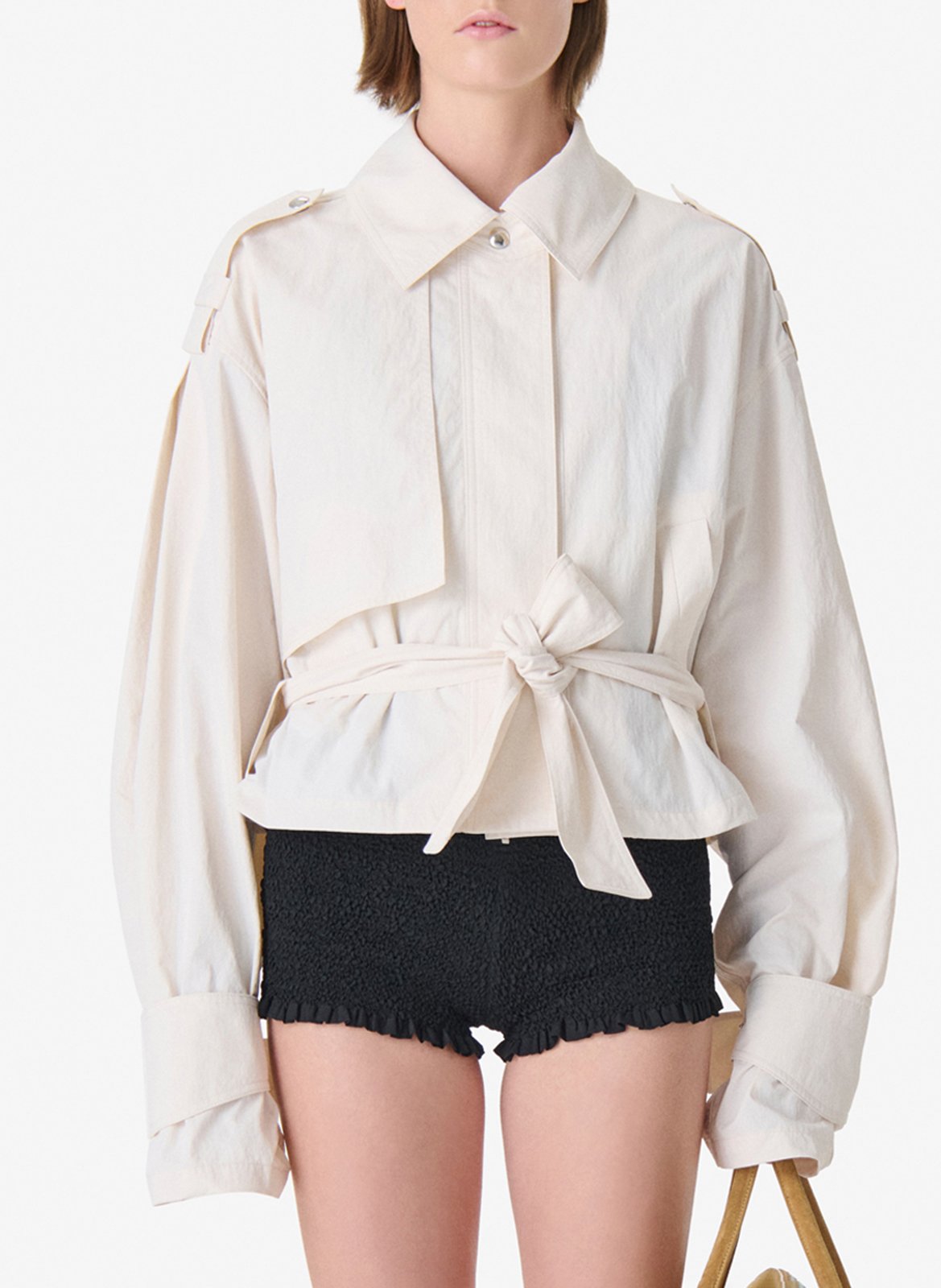 Wijd jasje met klassieke kraag IRO Beige