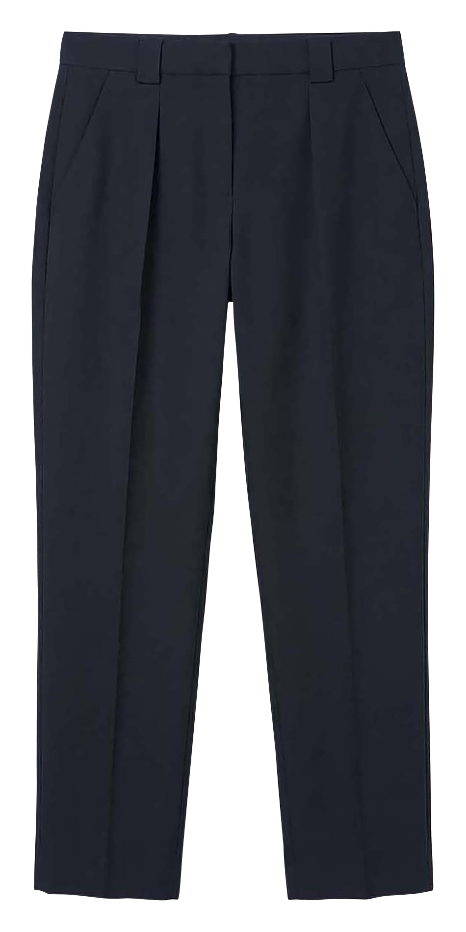 Pantalon cigarette uni taille haute TARA JARMON Bleu