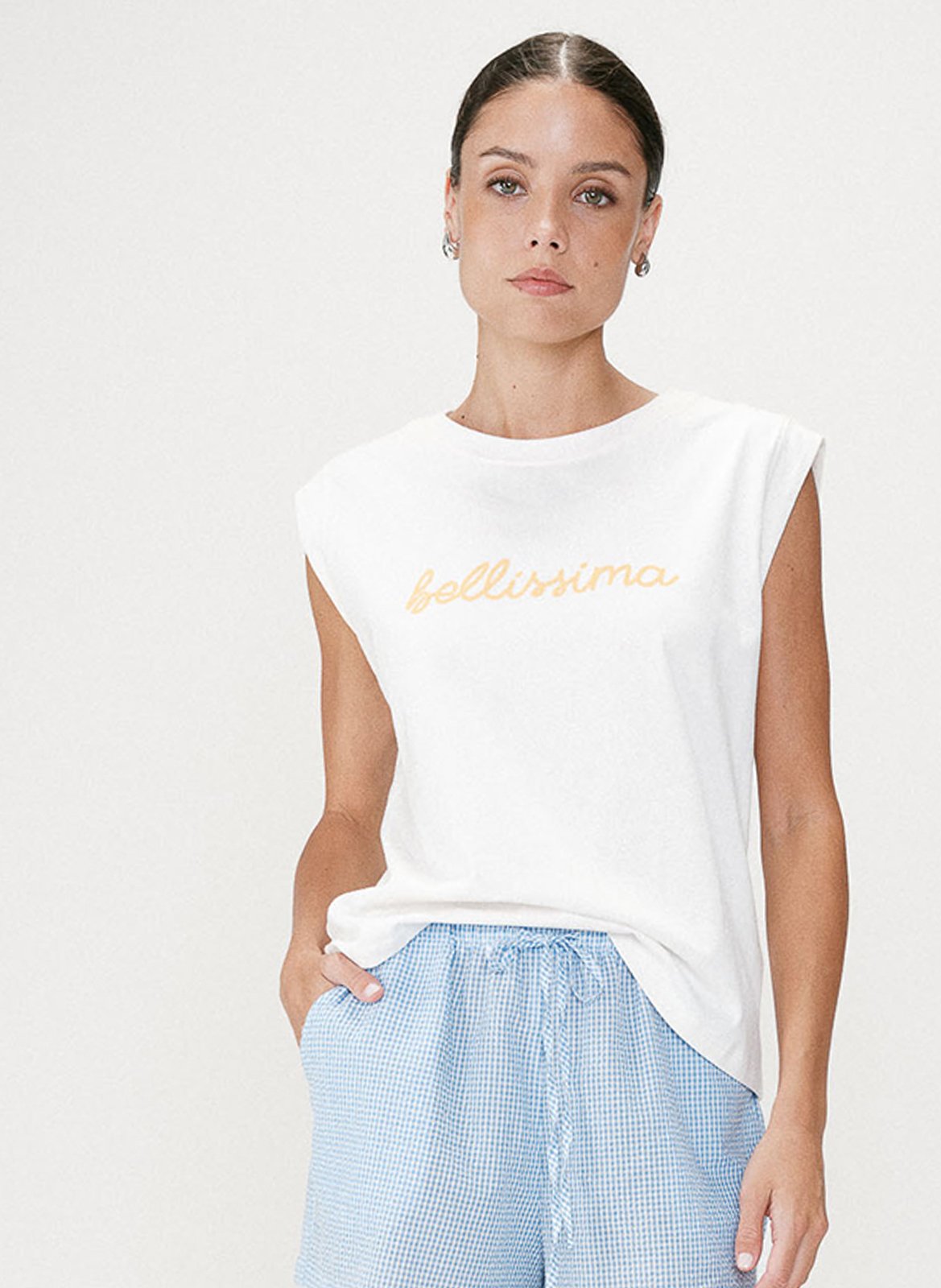 Tee-shirt col rond en coton GRACE ET MILA Jaune