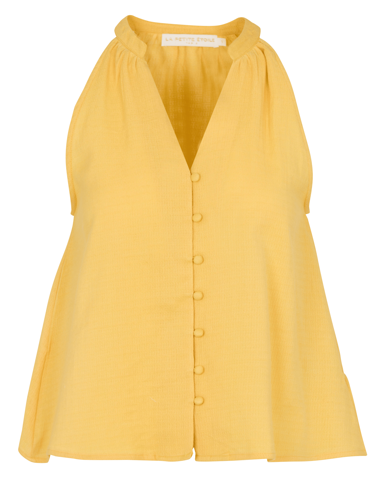 Top évasé sans manches uni LA PETITE ETOILE Jaune