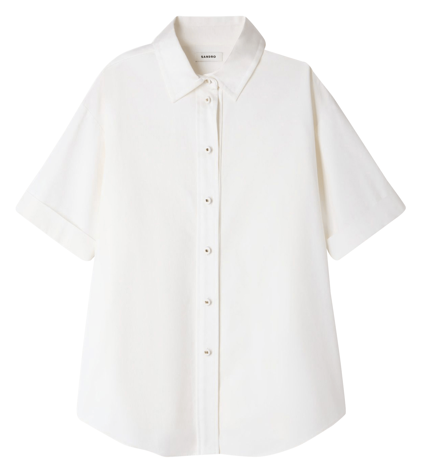 Ruimvallende blouse met klassieke kraag SANDRO Beige