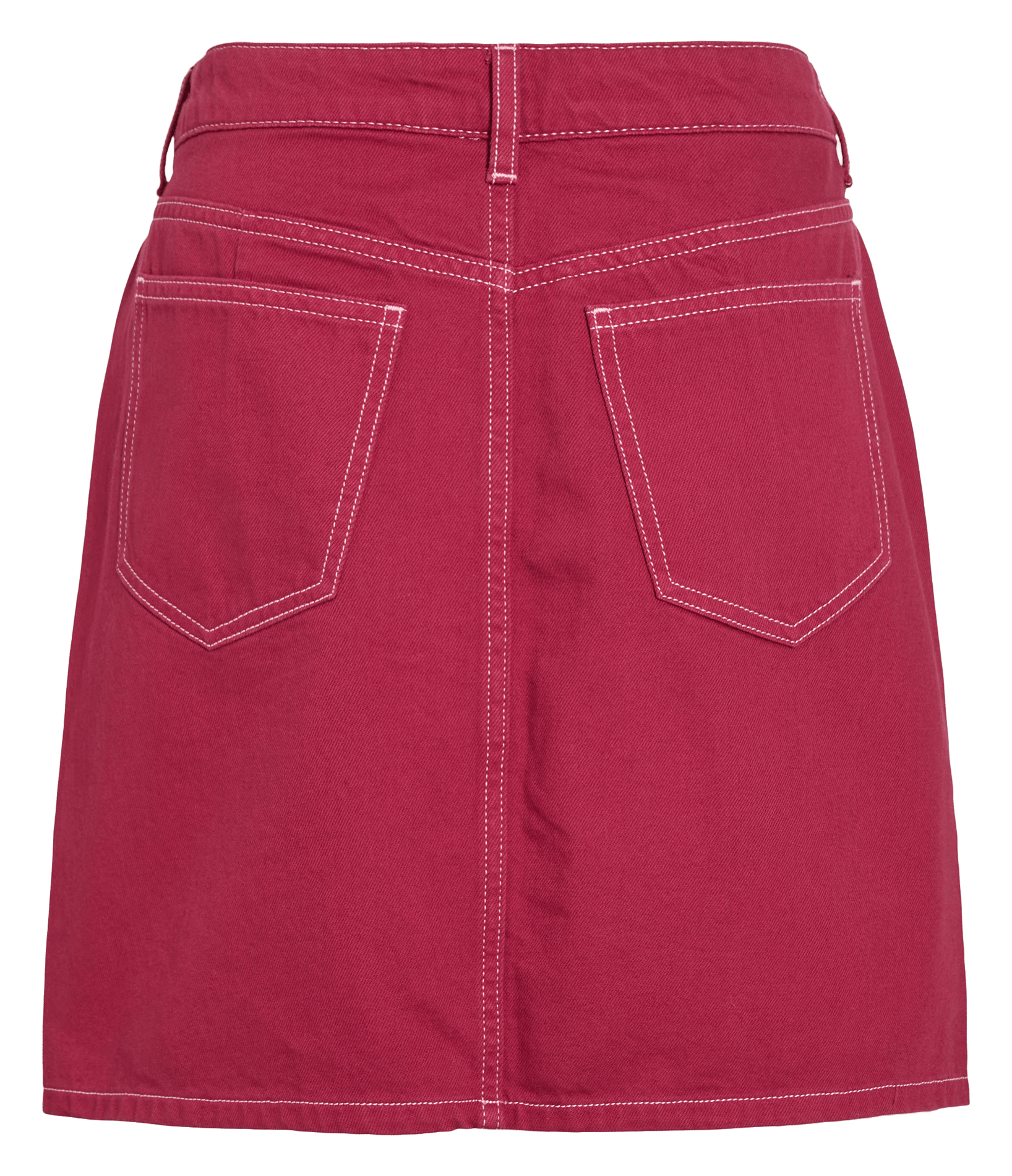 Jupe courte en coton mélangé VILA Rouge
