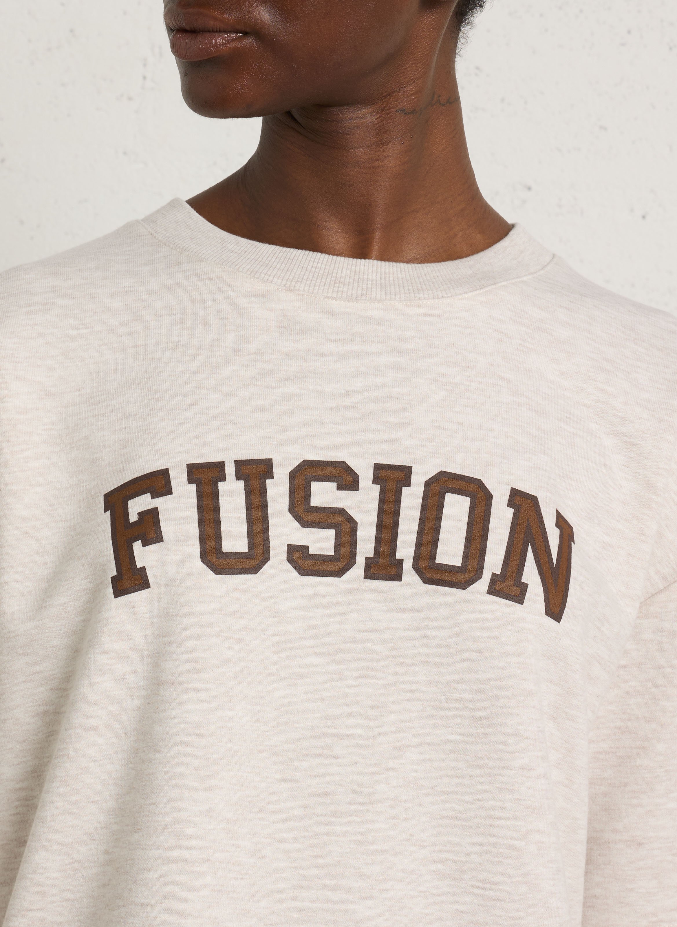 Oversized sweater met ronde hals MAISON 123 Wit