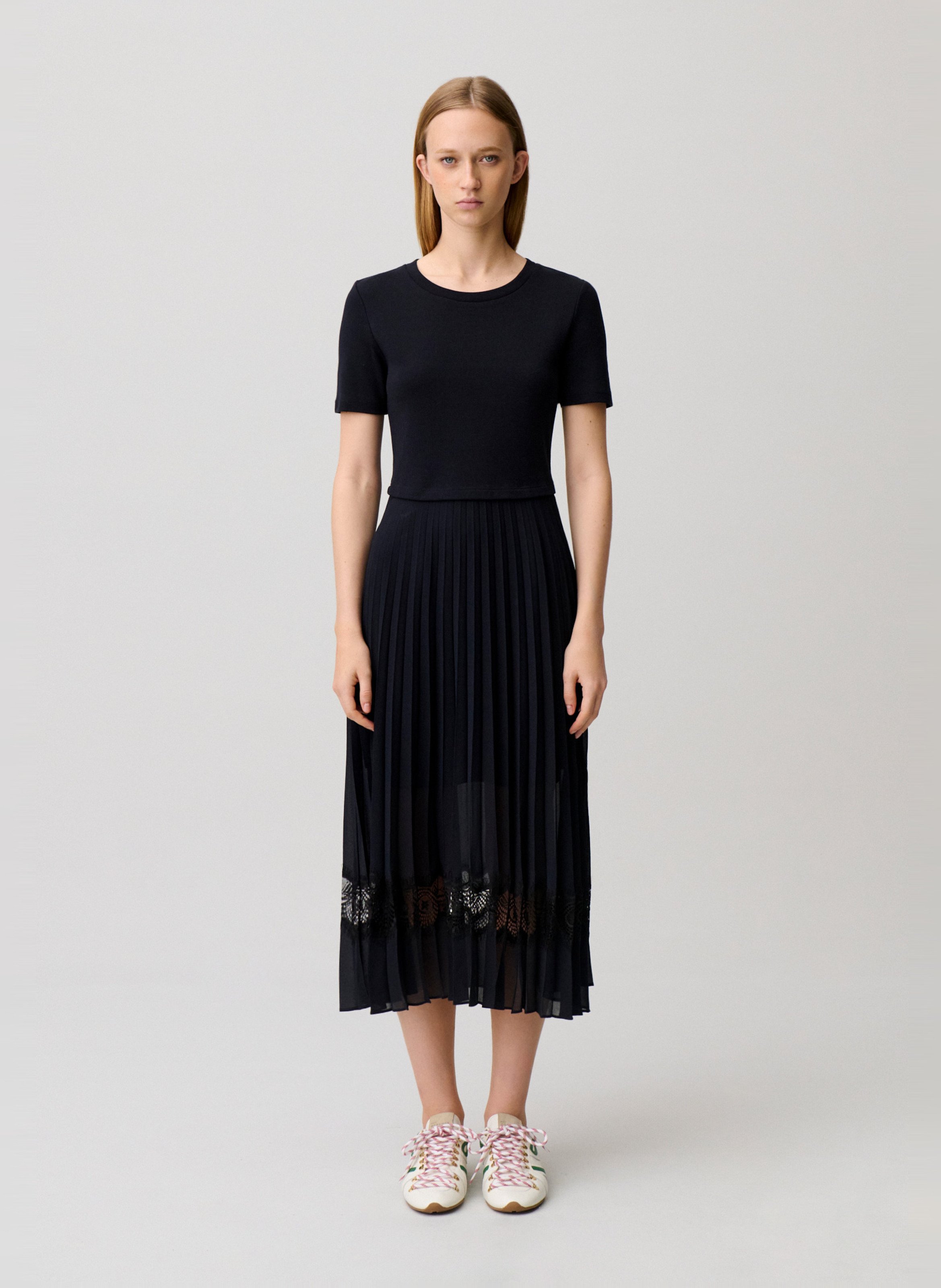 Robe longue à jupe plissée CLAUDIE PIERLOT Multicolore