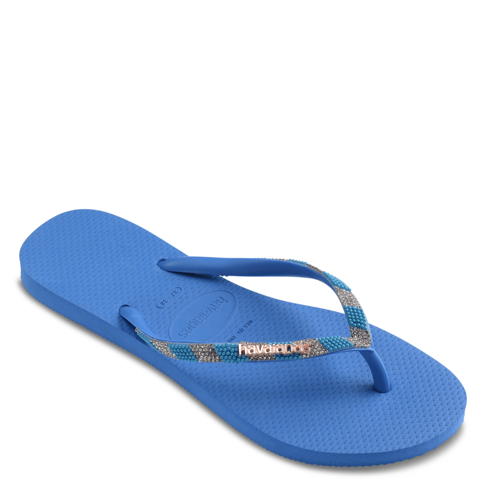Tongs à strass HAVAIANAS Bleu