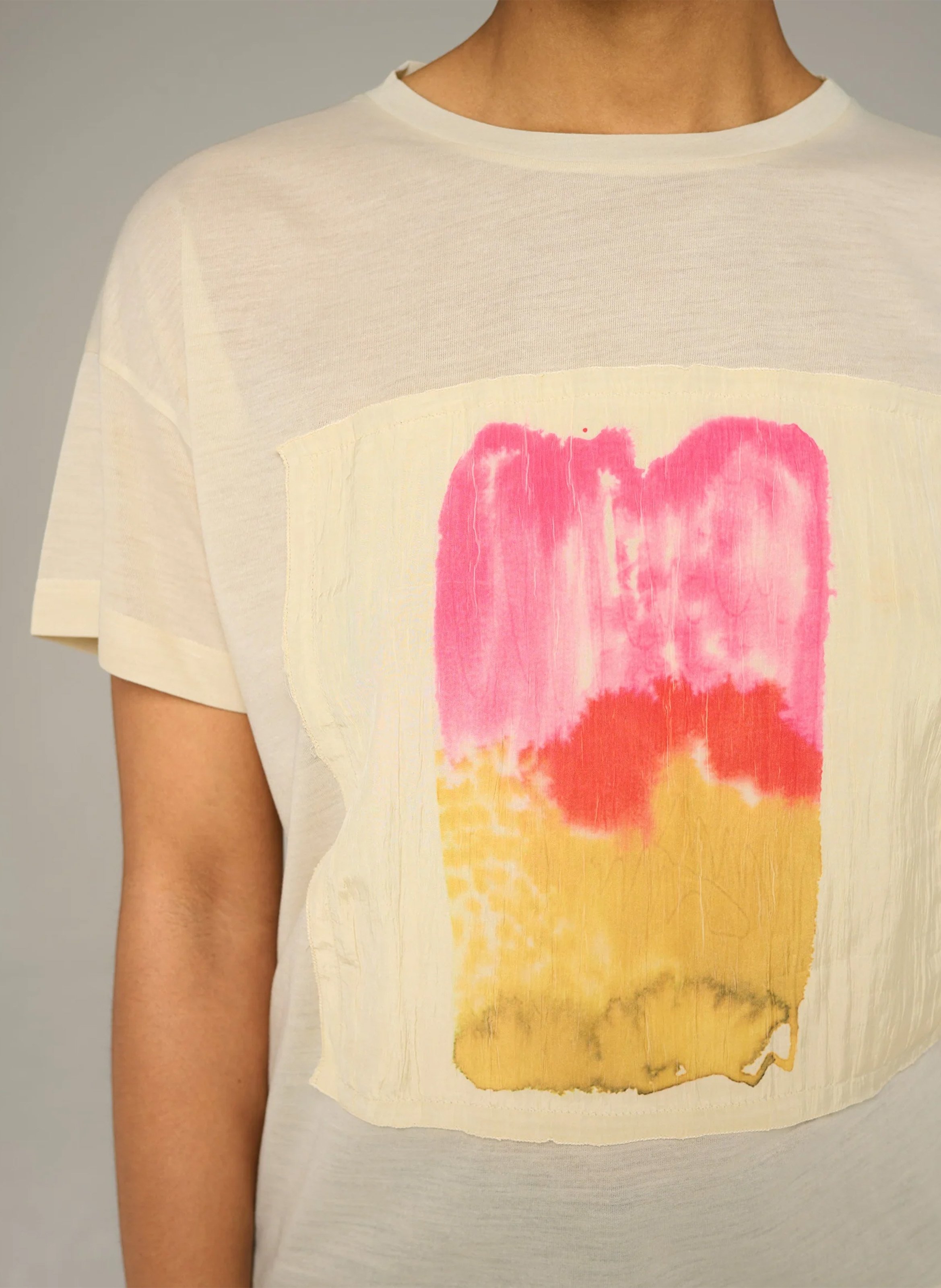 Losse bedrukte T-shirt COTELAC ACOTE Beige