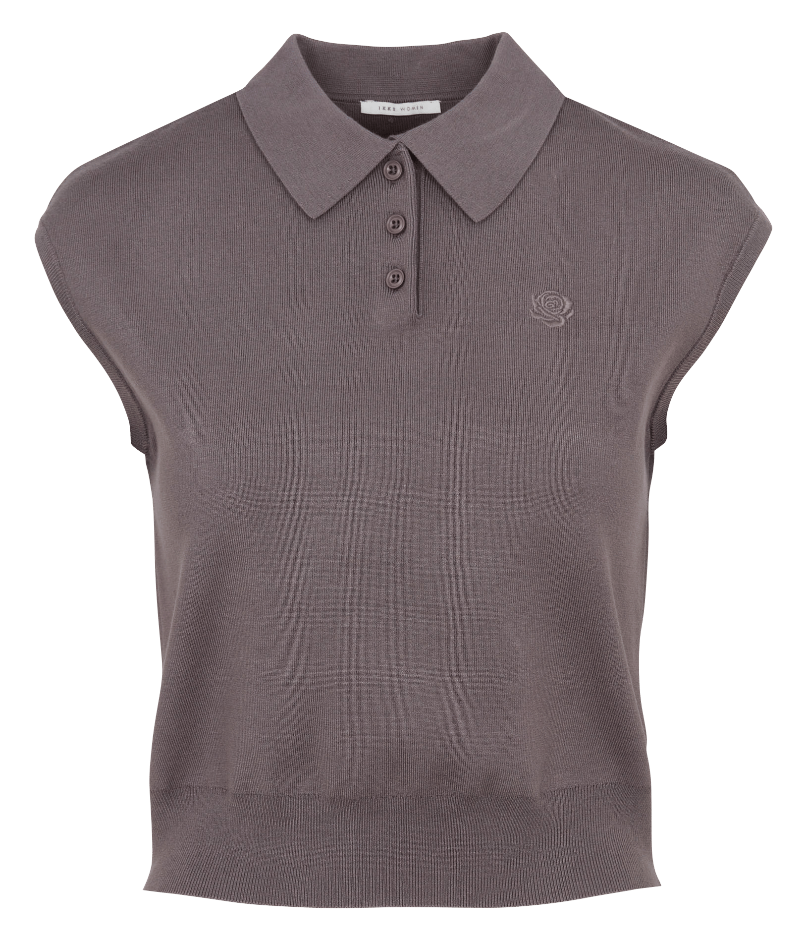Pull droit col polo IKKS Gris
