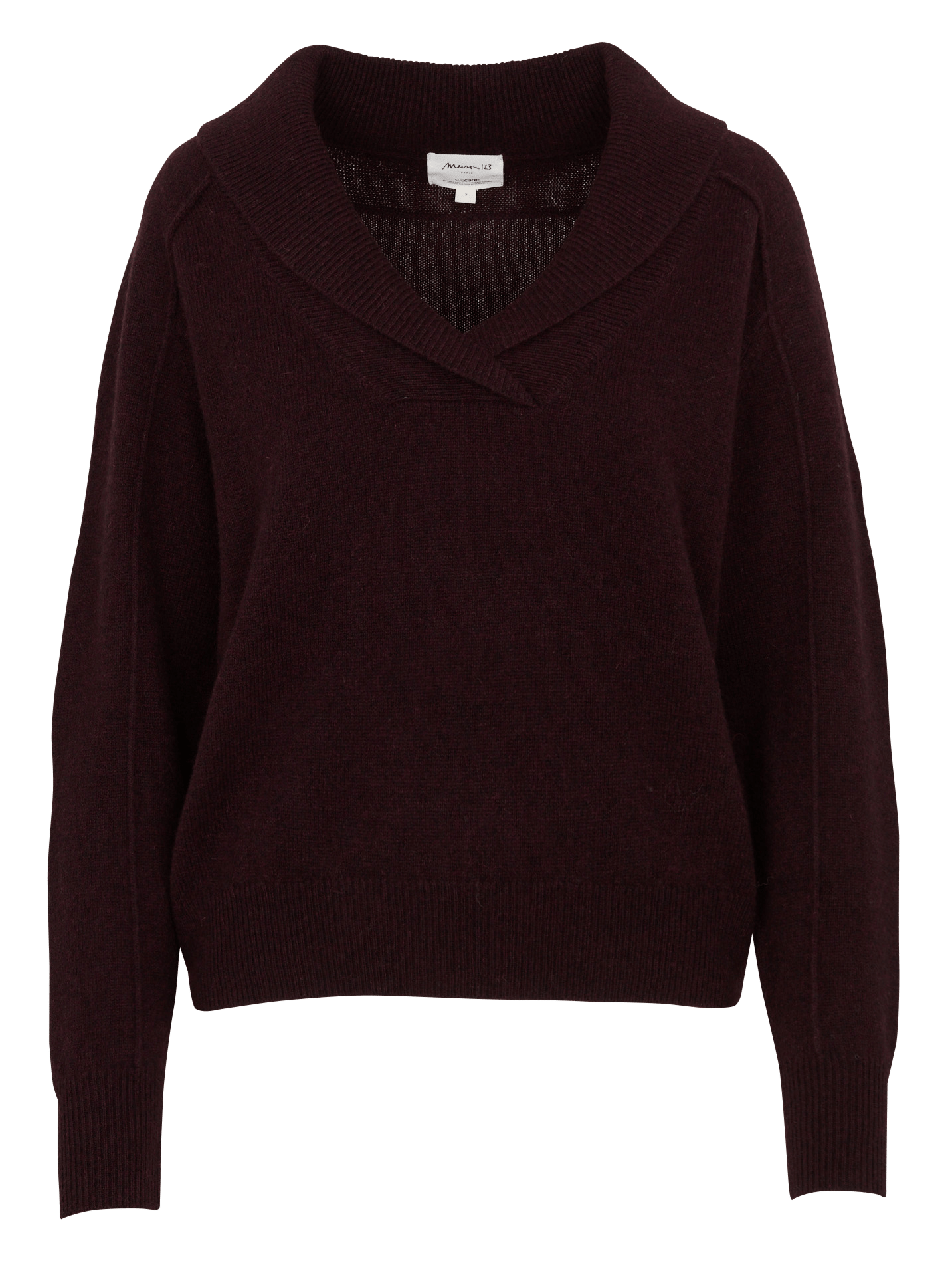 Pull droit à col chale en laine MAISON 123