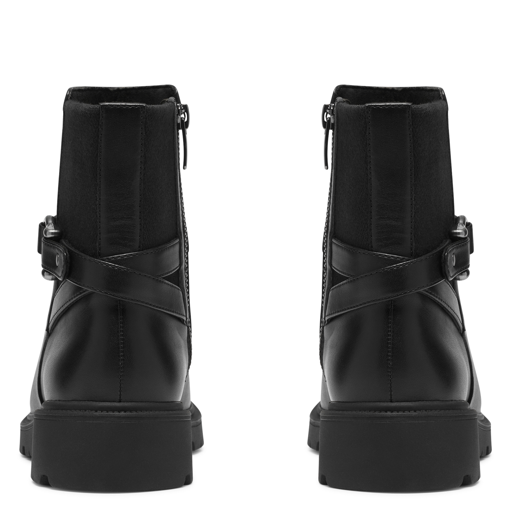 Zip-up leather mid-calf boots CLARKS Black