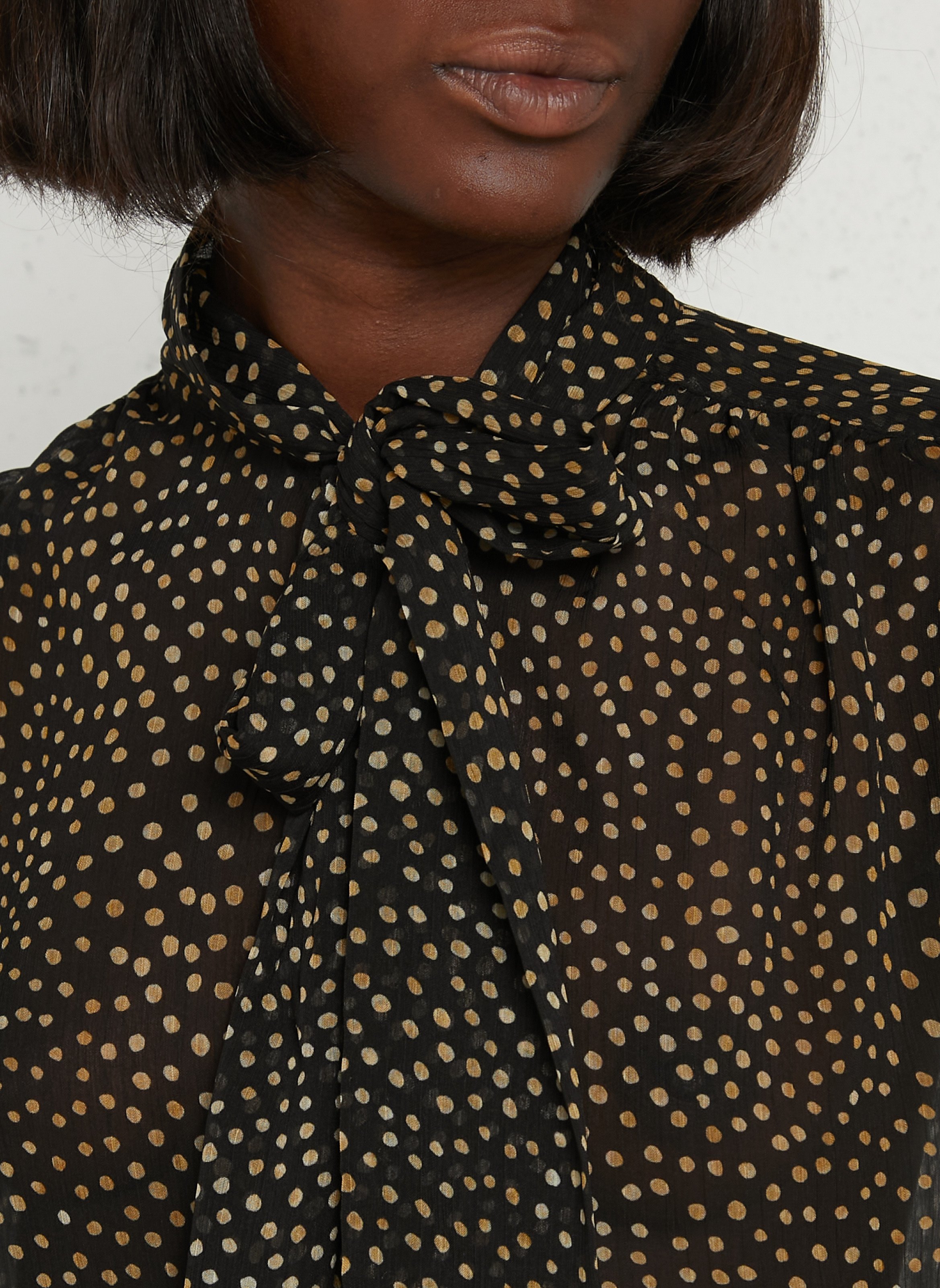 Blouse droite col lavallière  SEE U SOON Noir