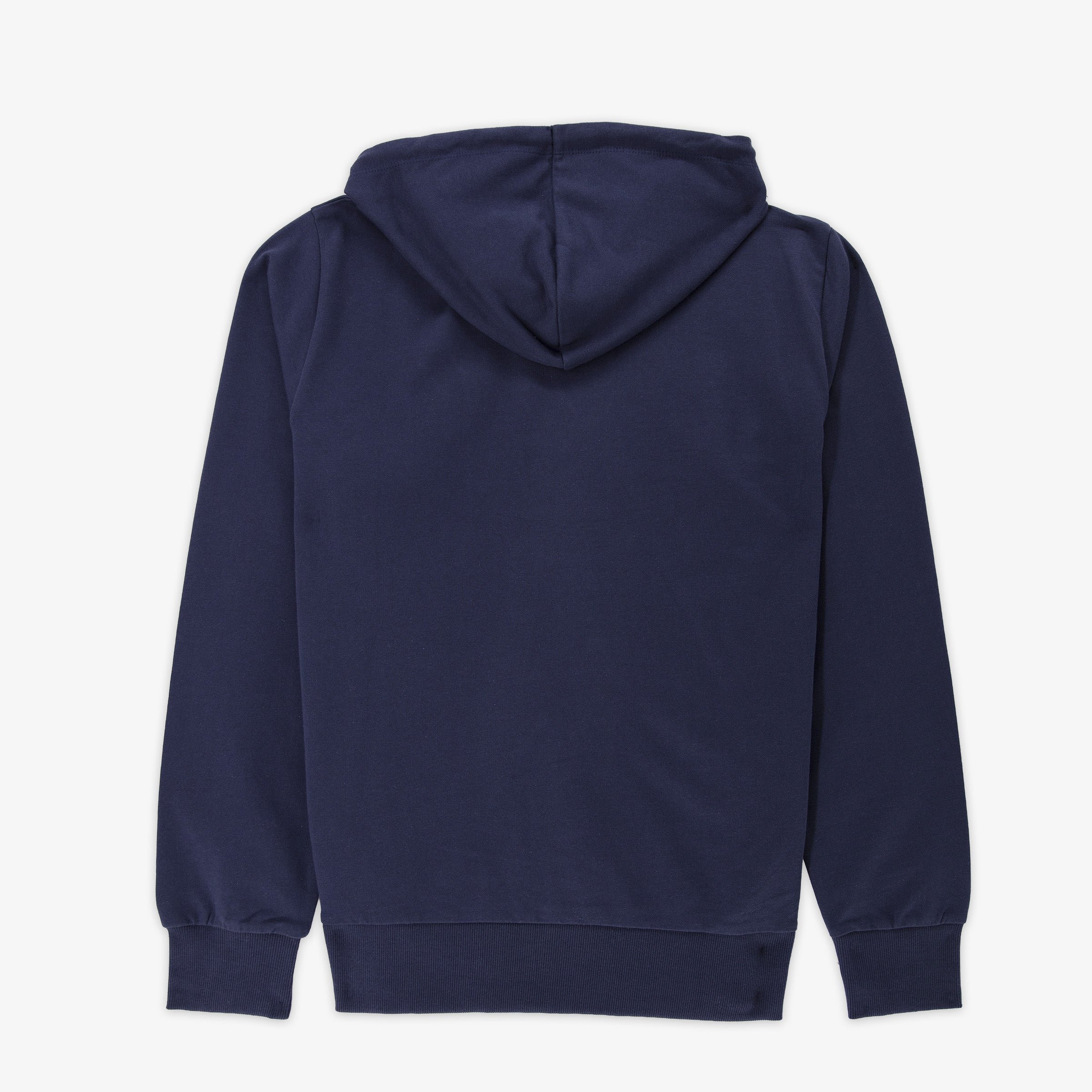 Singap navy blue brushed fleece hoodie SERGE BLANCO Blue