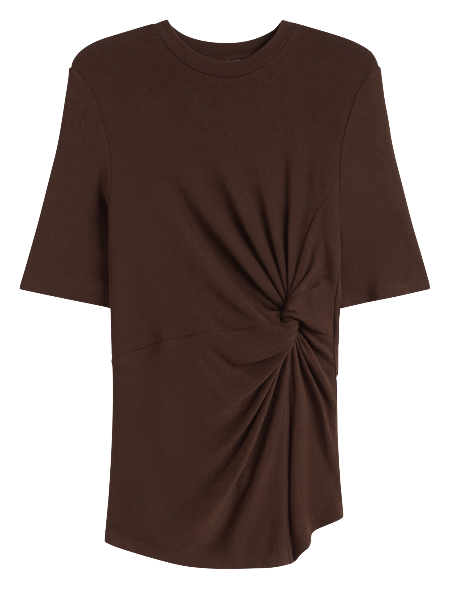 Fitted crew-neck T-shirt SIMORRA Brown