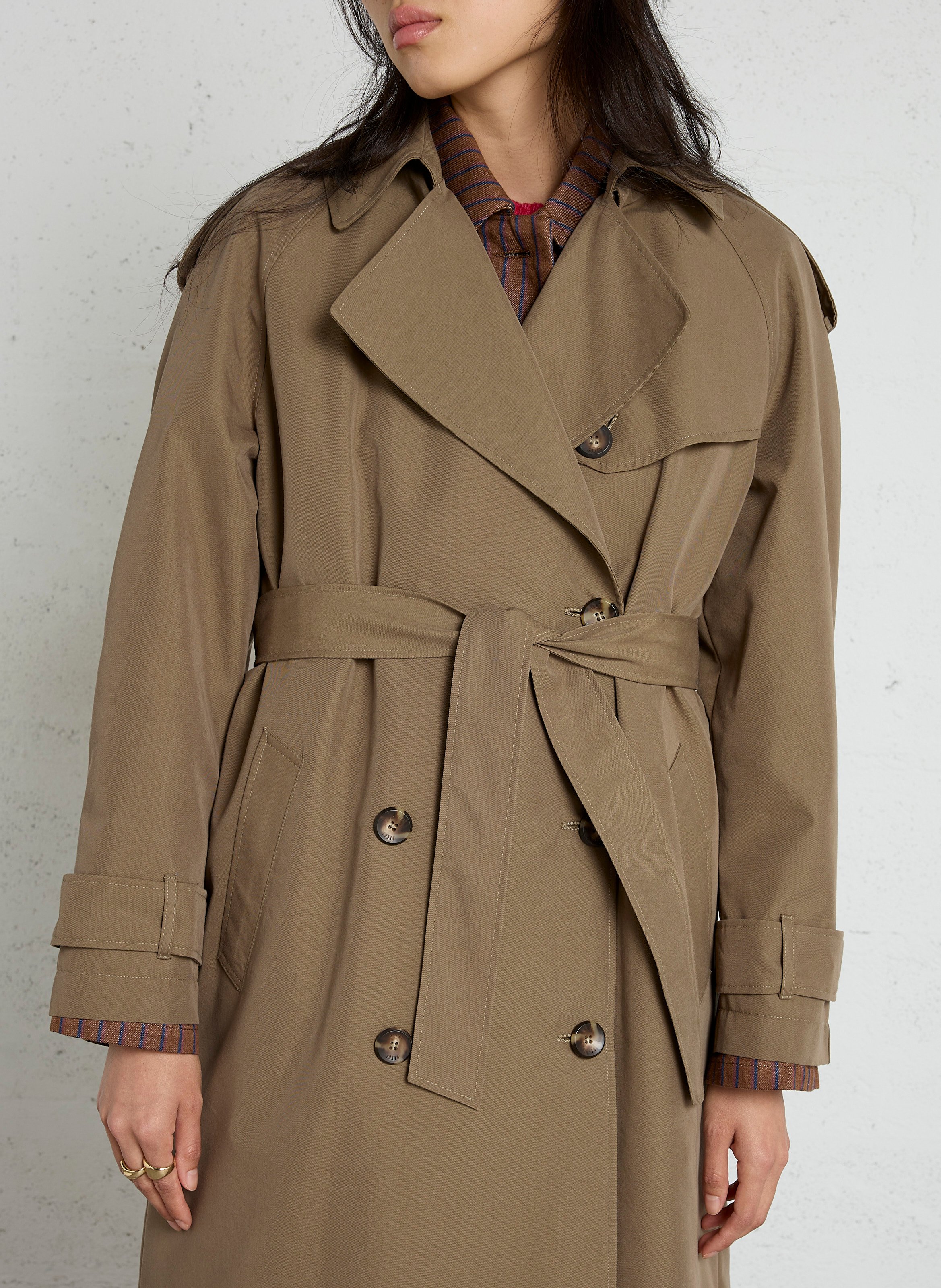 Trench ample ceinturé uni  DIEGA Kaki