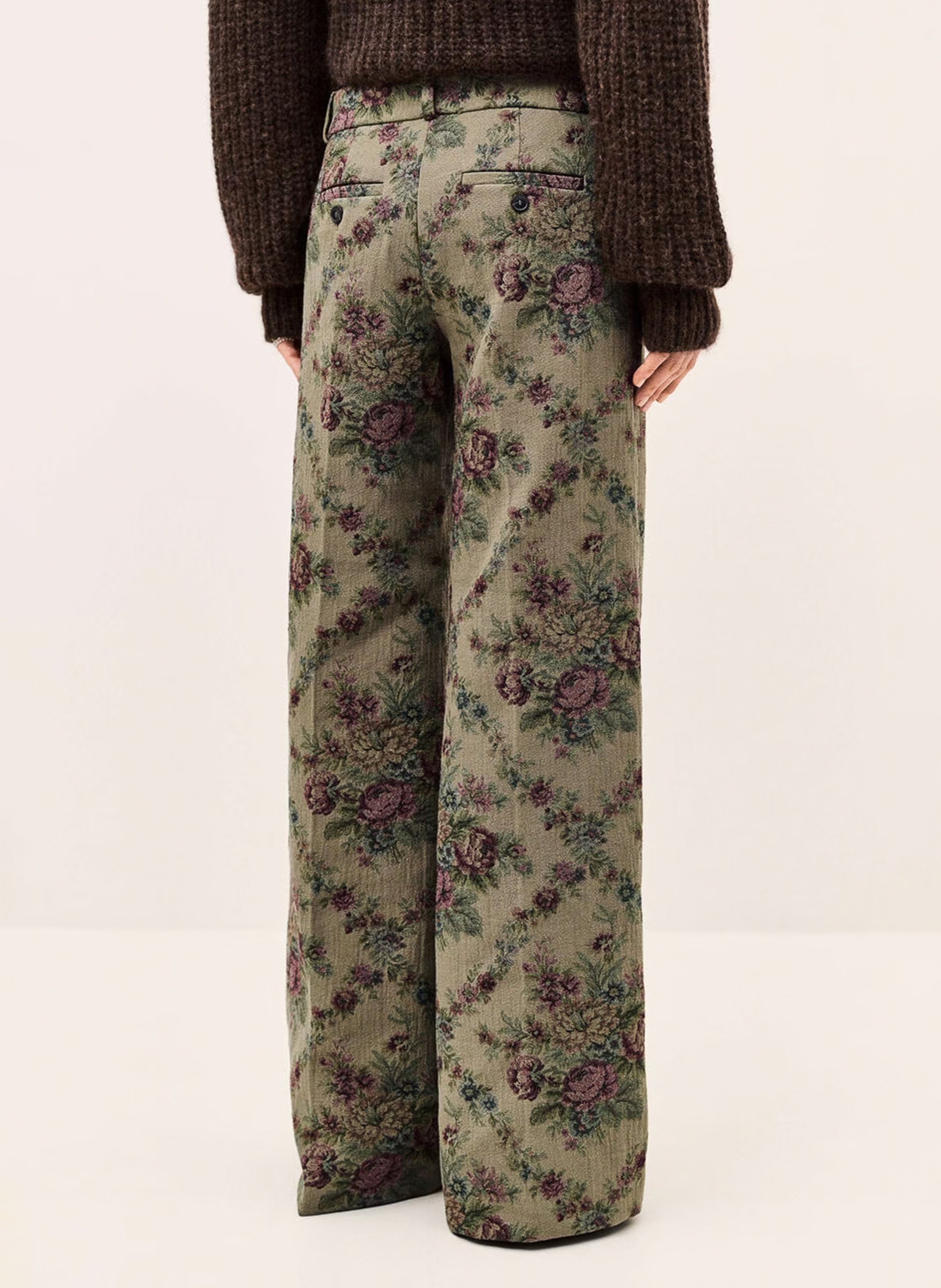 Pantalon large imprimé BA&SH Kaki