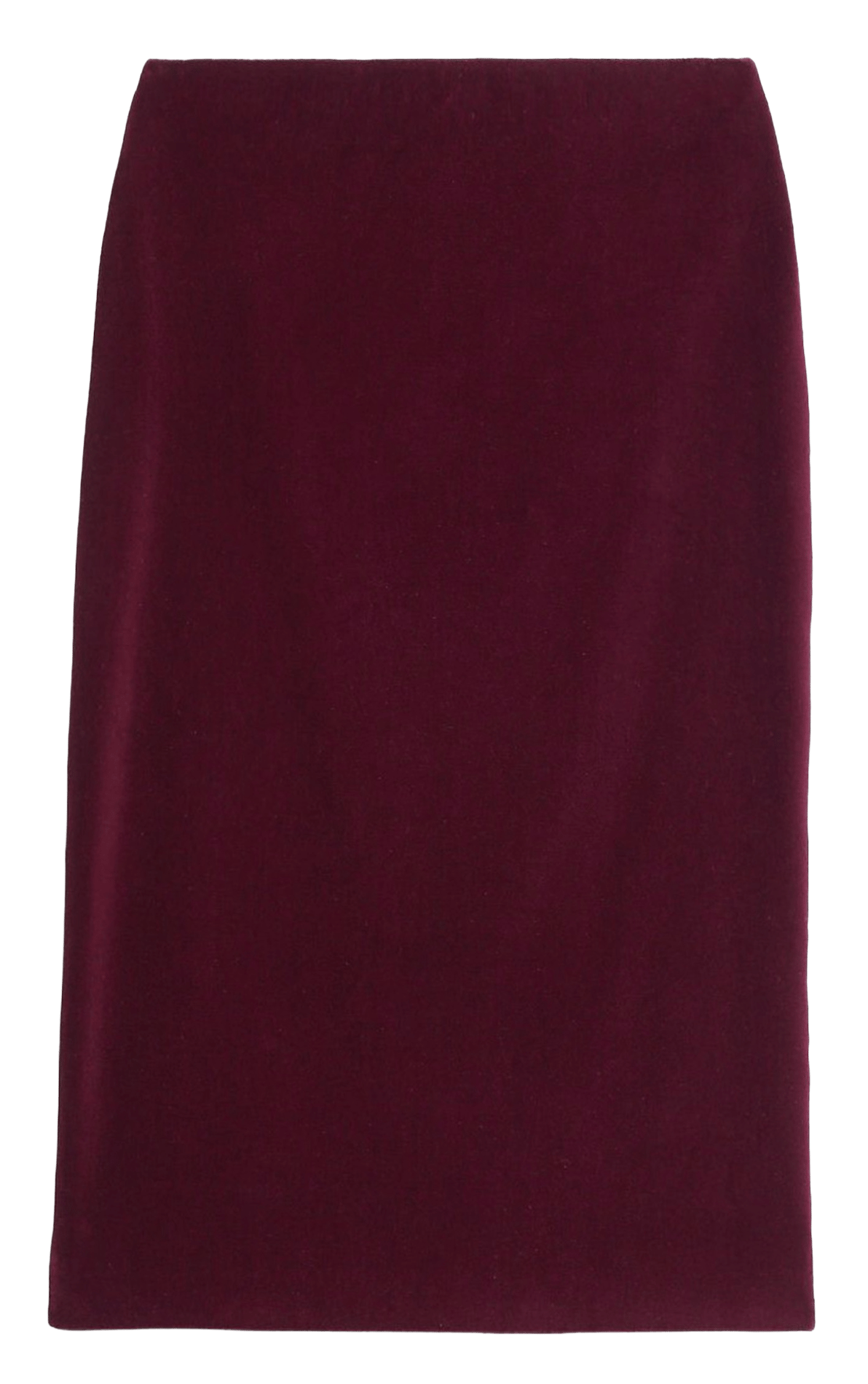 Plain velvet midi pencil skirt VANESSA BRUNO Brown