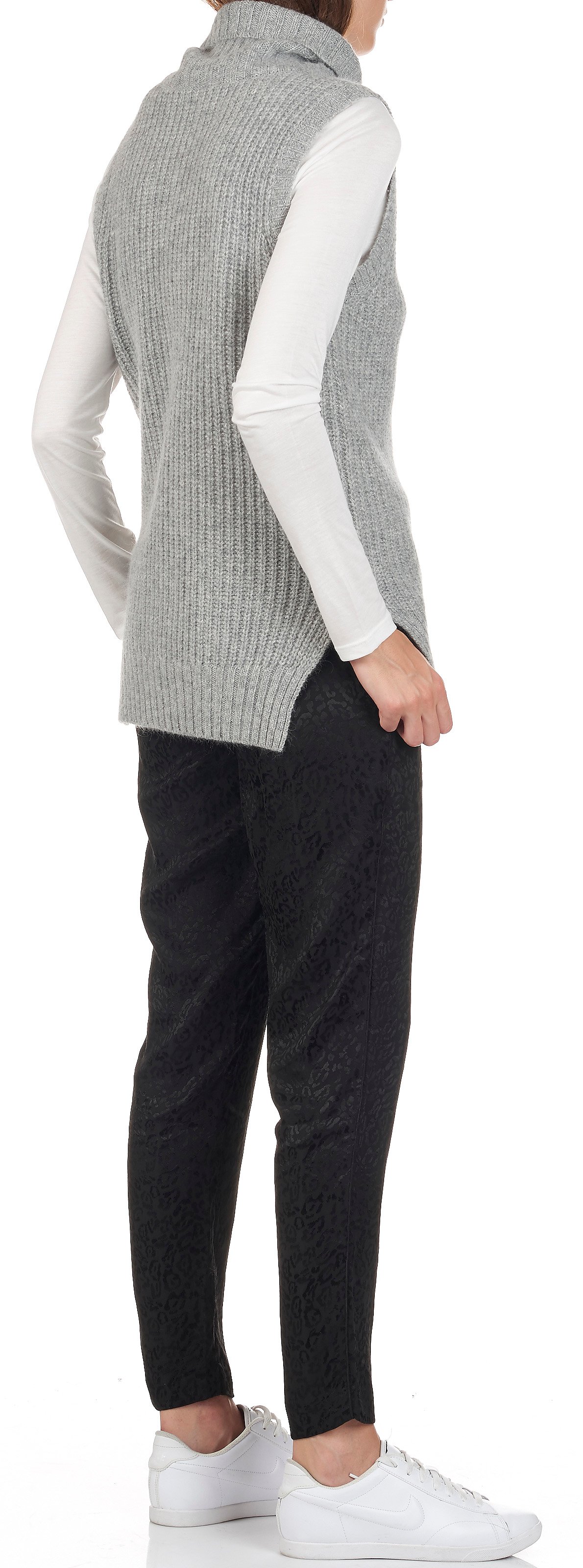 Pacha leopard jacquard carrot trousers SWILDENS Black