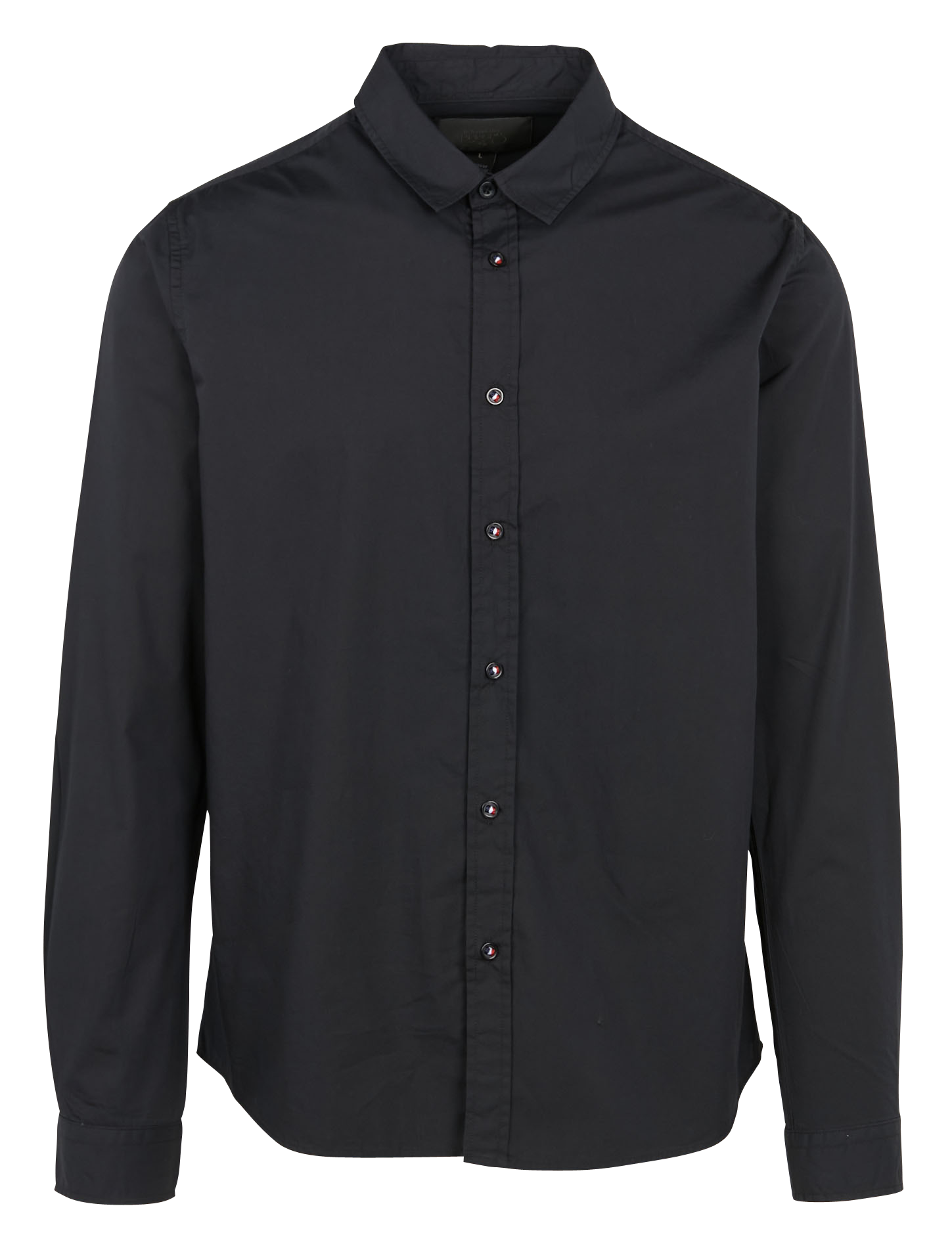 Baumwollhemd mit klassischem Kragen, Regular Fit LE TEMPS DES CERISES Schwarz