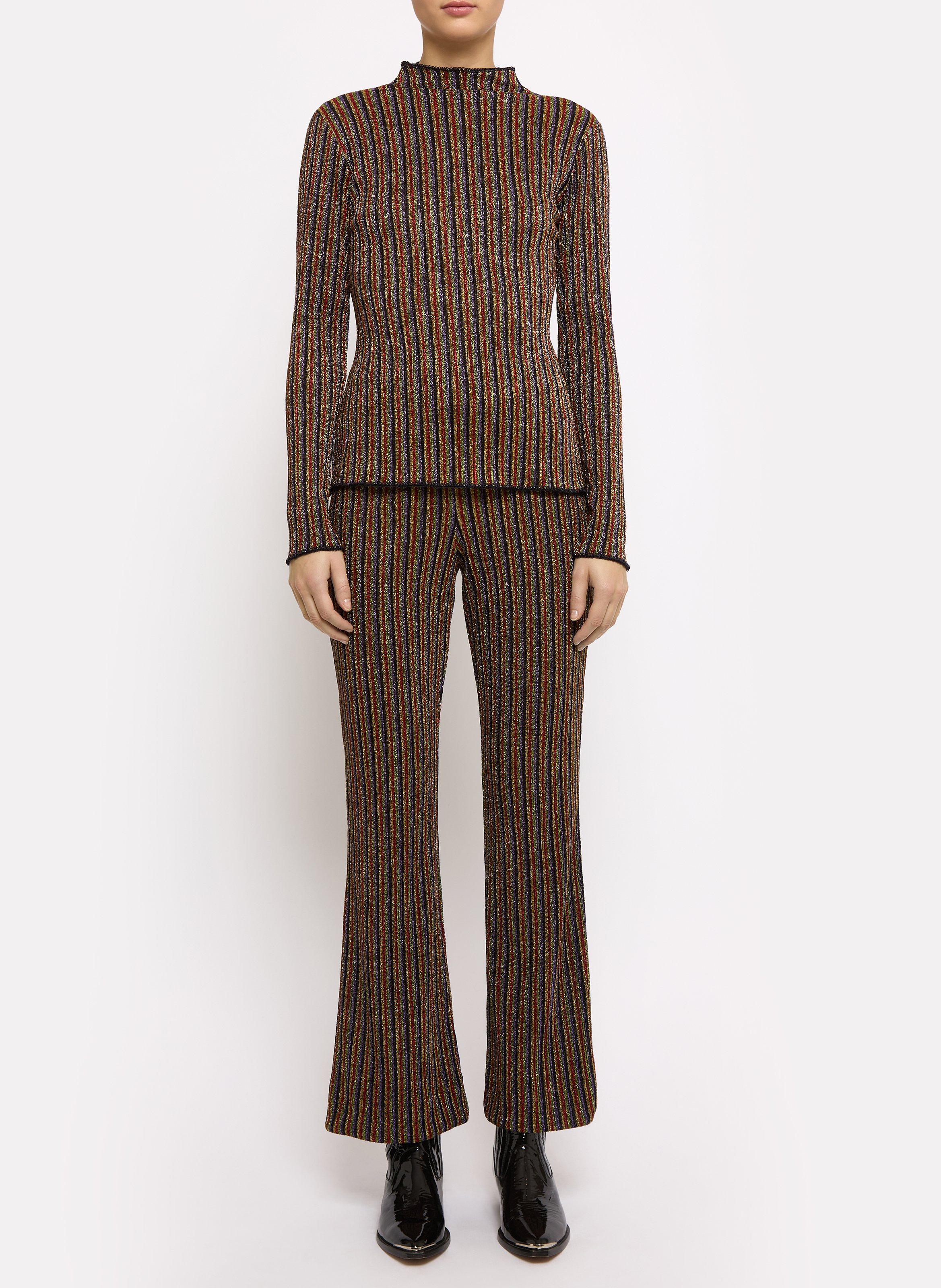 Pull ajusté à col montant ROSEANNA Multicolore