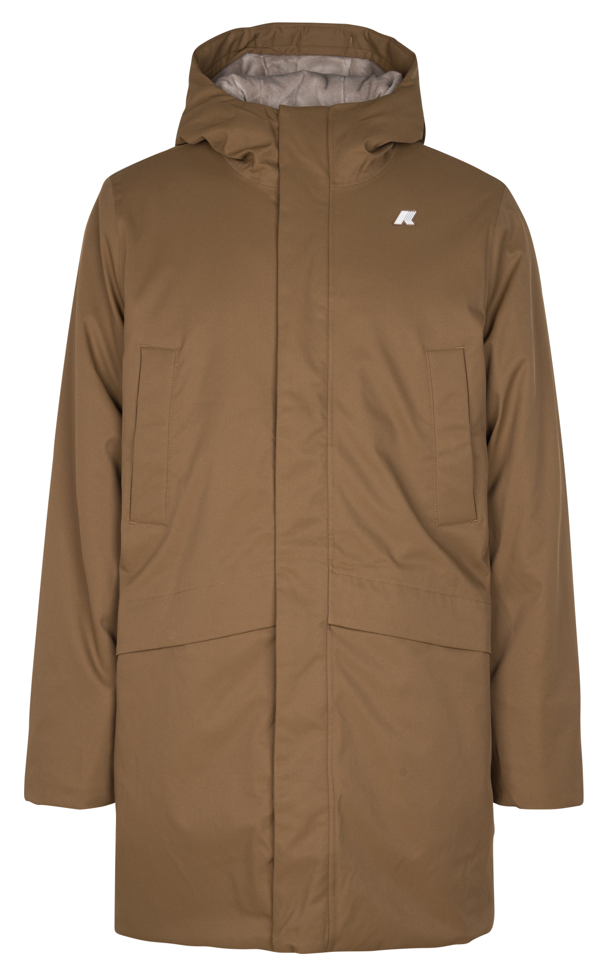 Langer Mantel mit Stehkragen K-WAY Braun