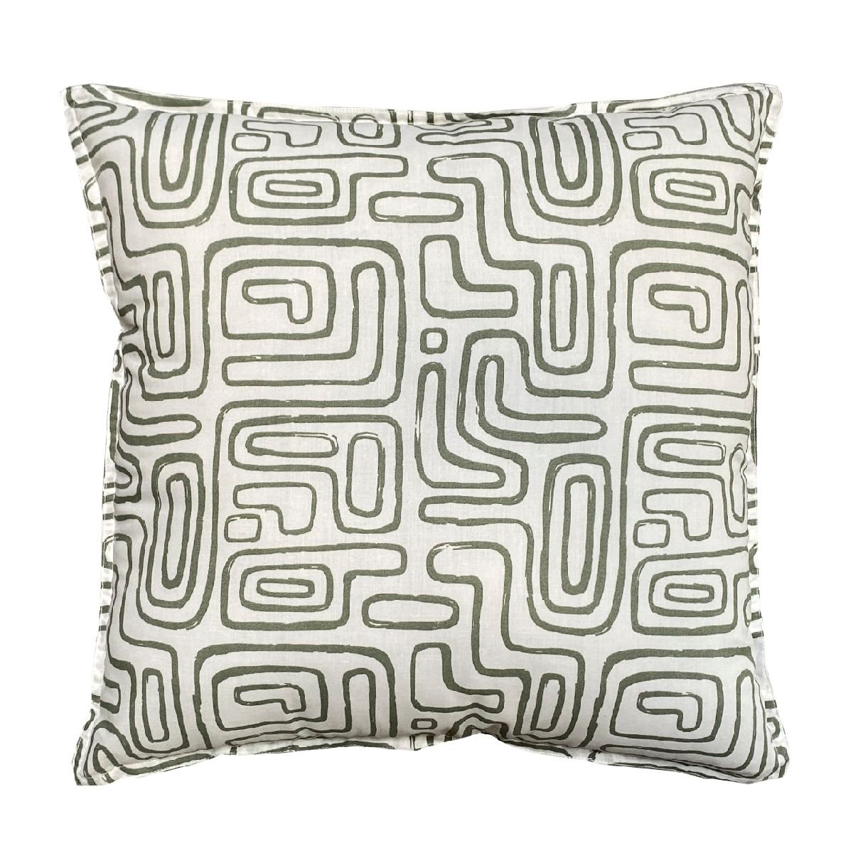 Square printed cotton cushion TODAY LINGE DE MAISON White