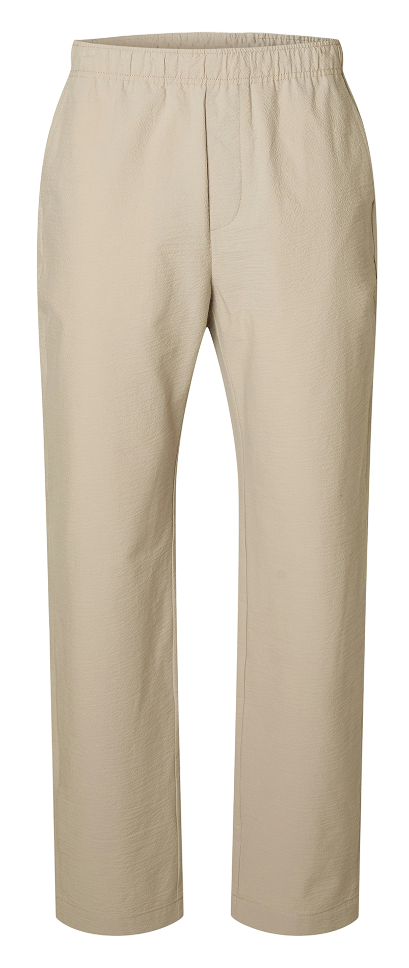 Straight-leg organic cotton-blend pants SELECTED Beige