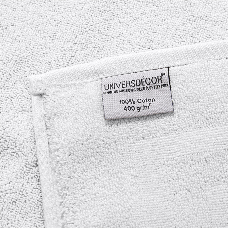 100% combed cotton bath towel White