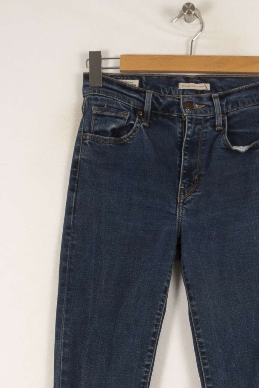 Cropped slim jeans with studs LEVI'S - Seconde main Blue