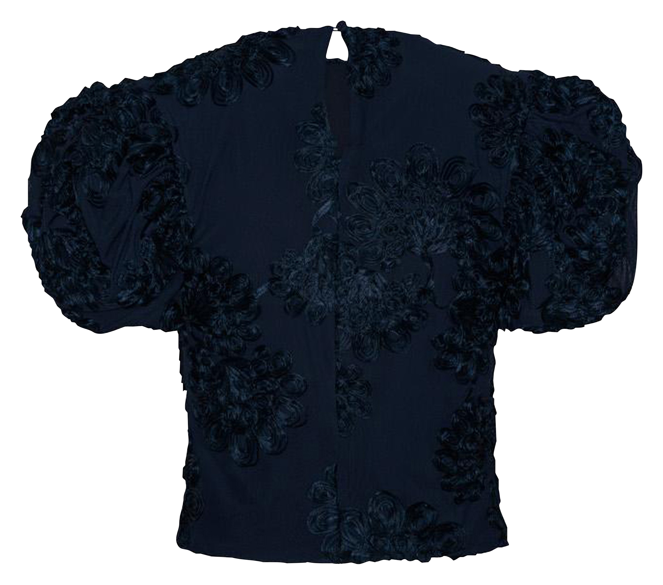 Embroidered round-neck top ROTATE Blue
