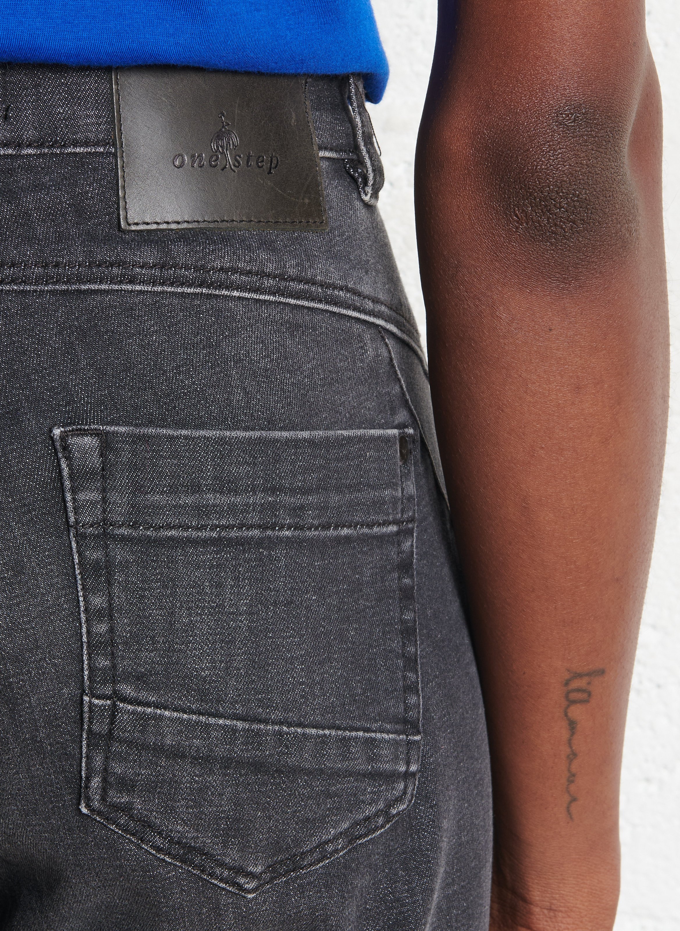 Jean slim en coton mélangé ONE STEP Gris