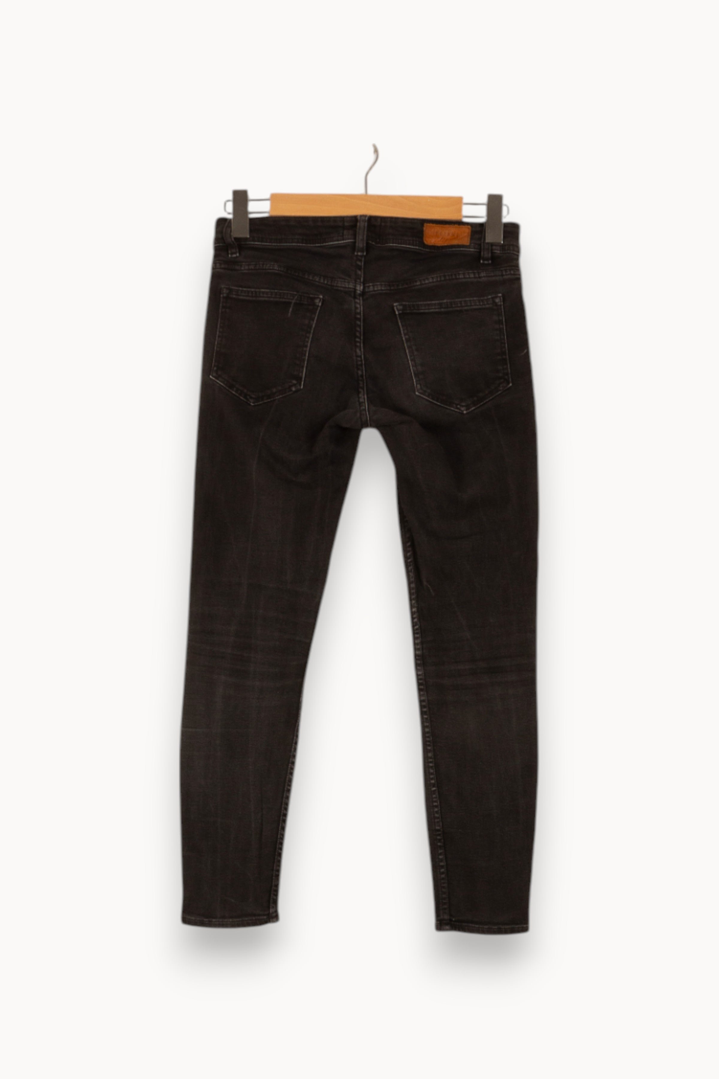 Cropped slim jeans with studs SEZANE - Seconde main Black