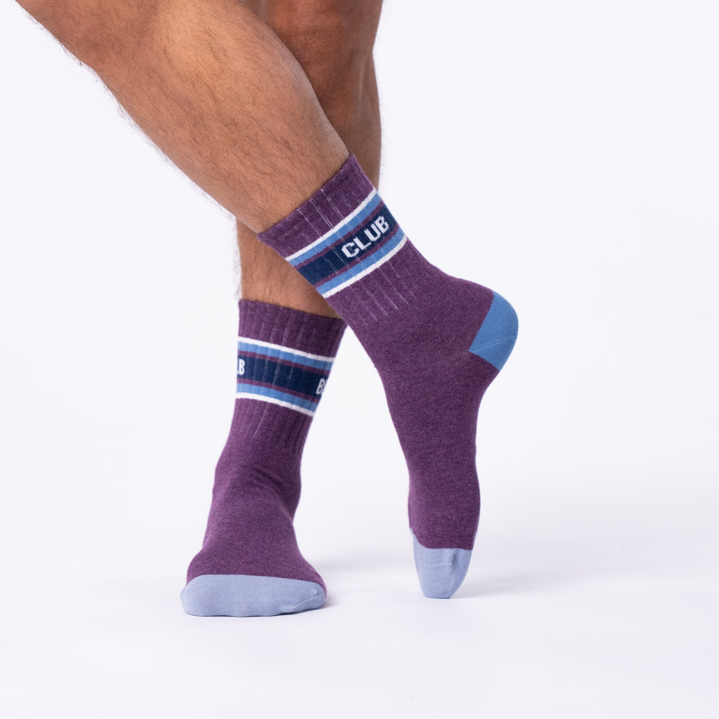 Combed Cotton Retro Socks BILLYBELT Purple