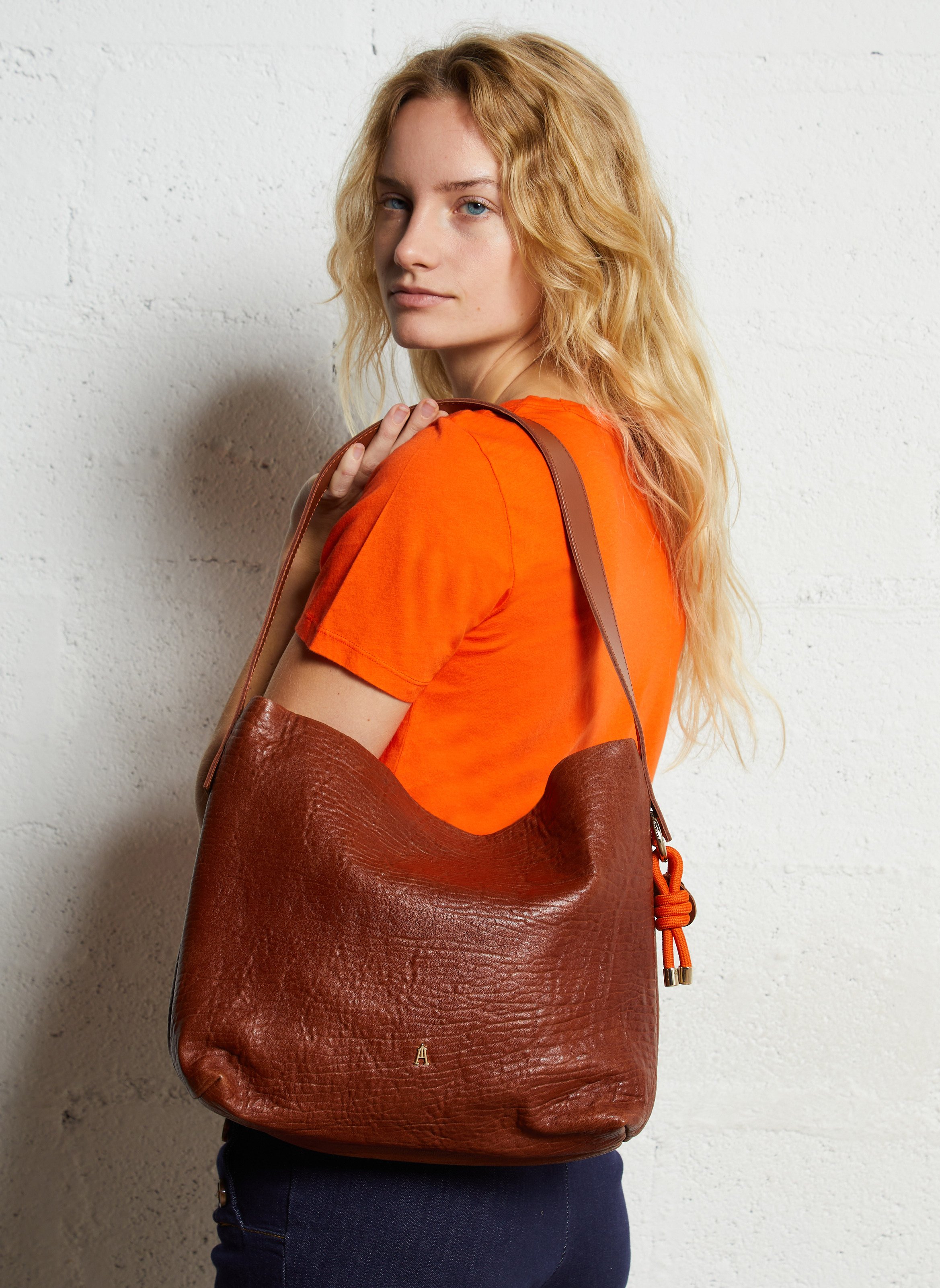 Sac à main en cuir CRAIE STUDIO Marron