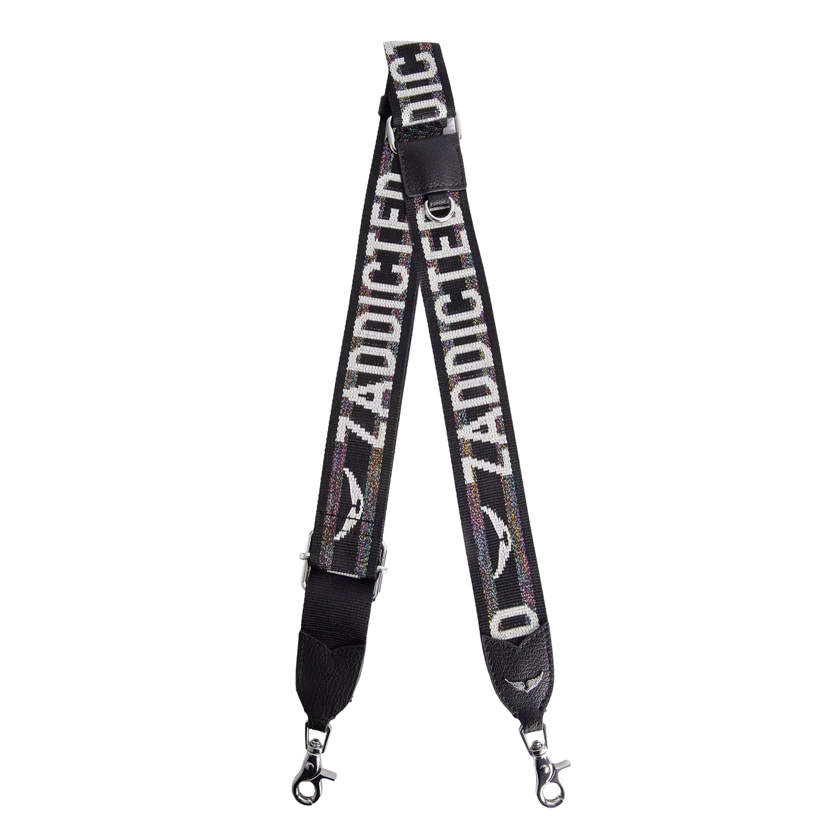 Detachable shoulder strap with metallic thread ZADIG&VOLTAIRE Black