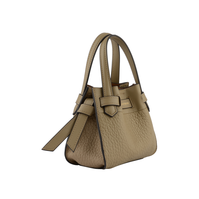 Handbag - cowhide leather POURCHET Brown