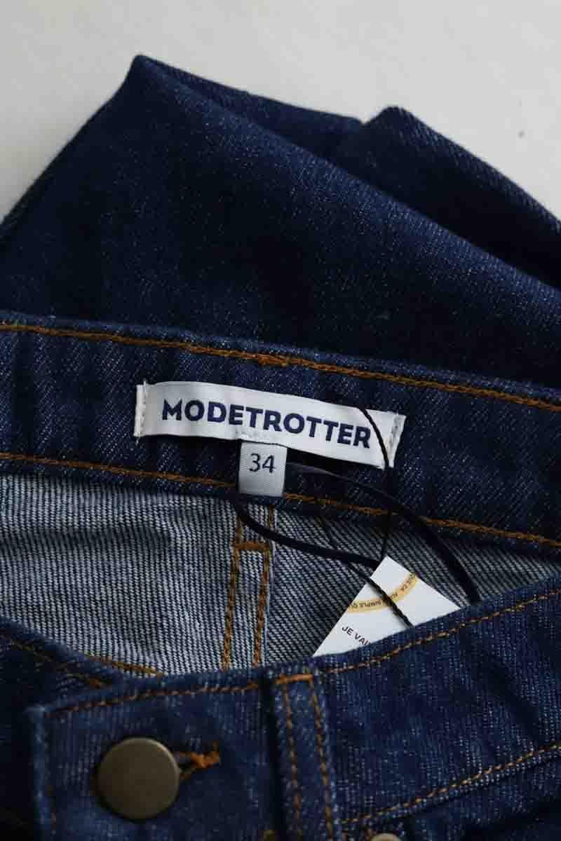 Wide-leg cotton jeans MODETROTTER - Seconde Main Blue