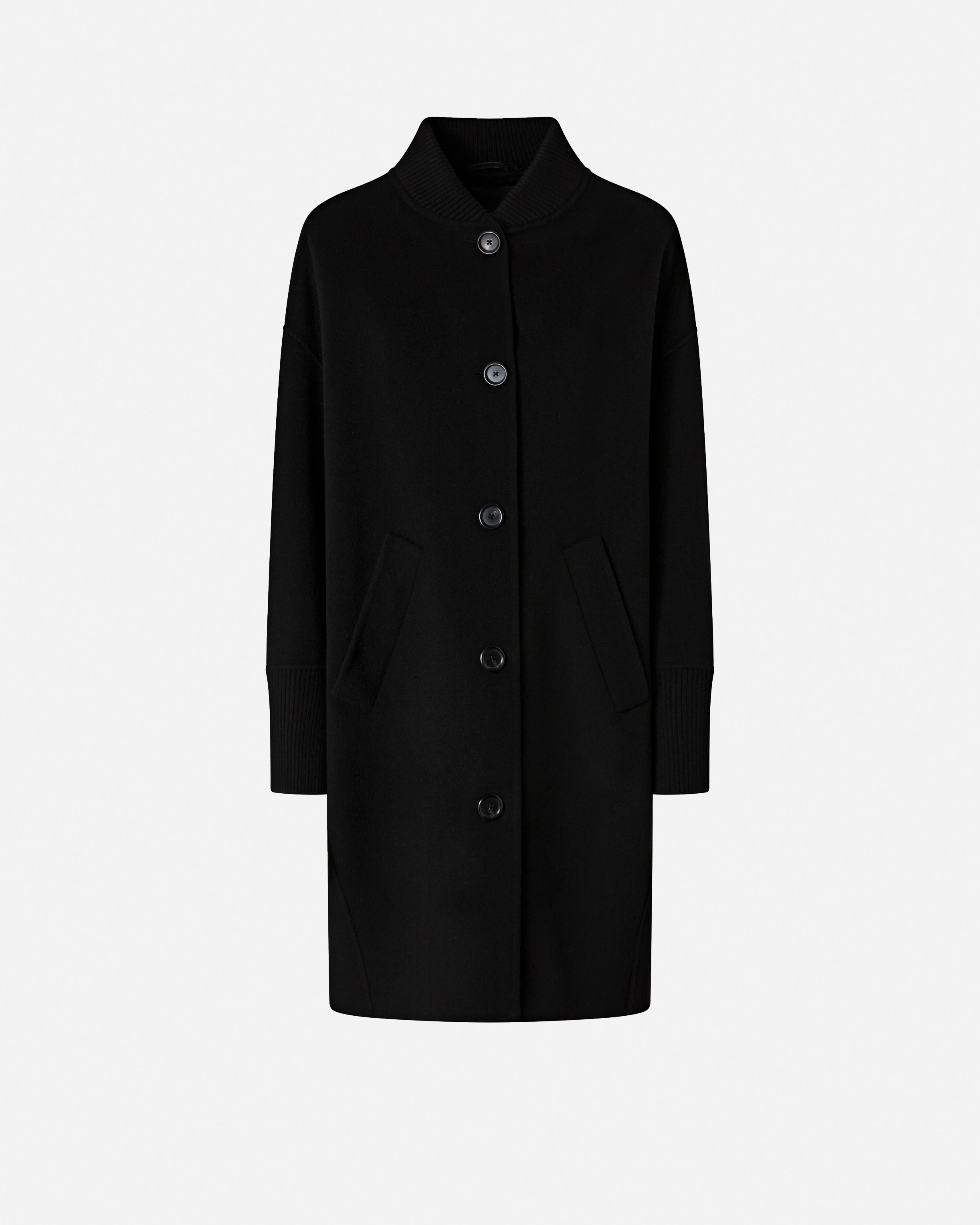 Long double-faced wool coat PINKO Black