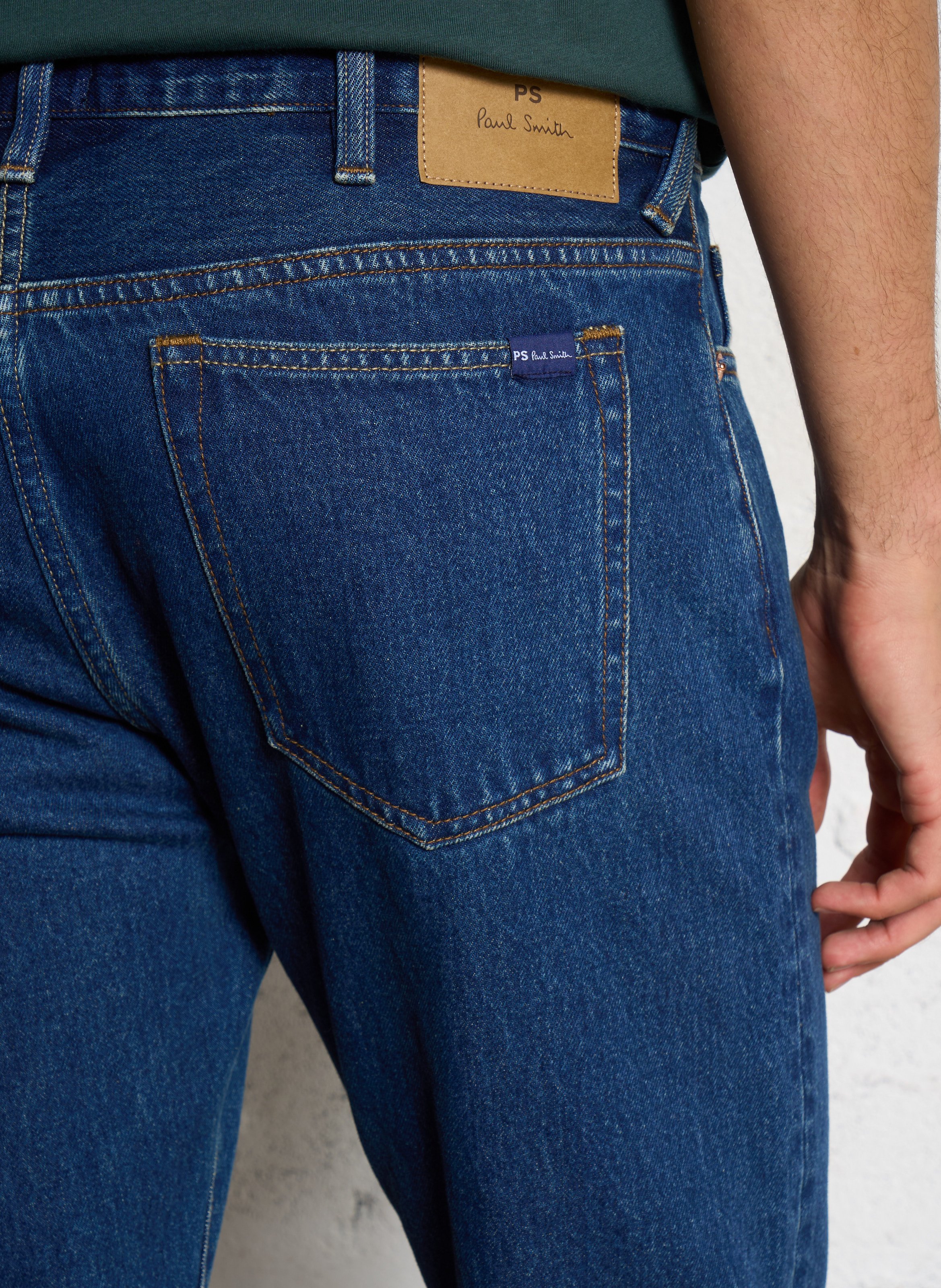 Cotton straight jeans PAUL SMITH Blue