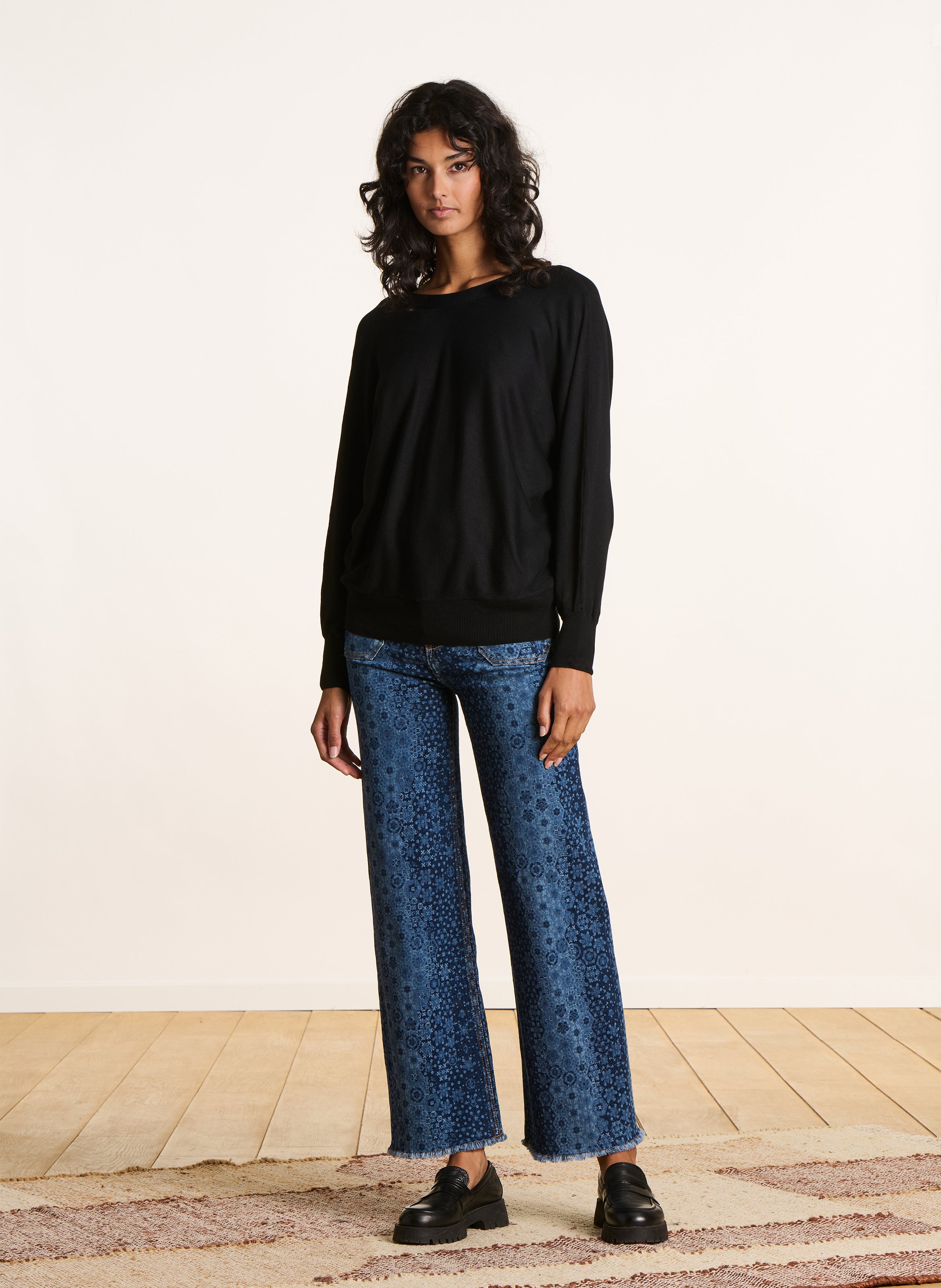 Oversize-Pullover LA FEE MARABOUTEE Schwarz