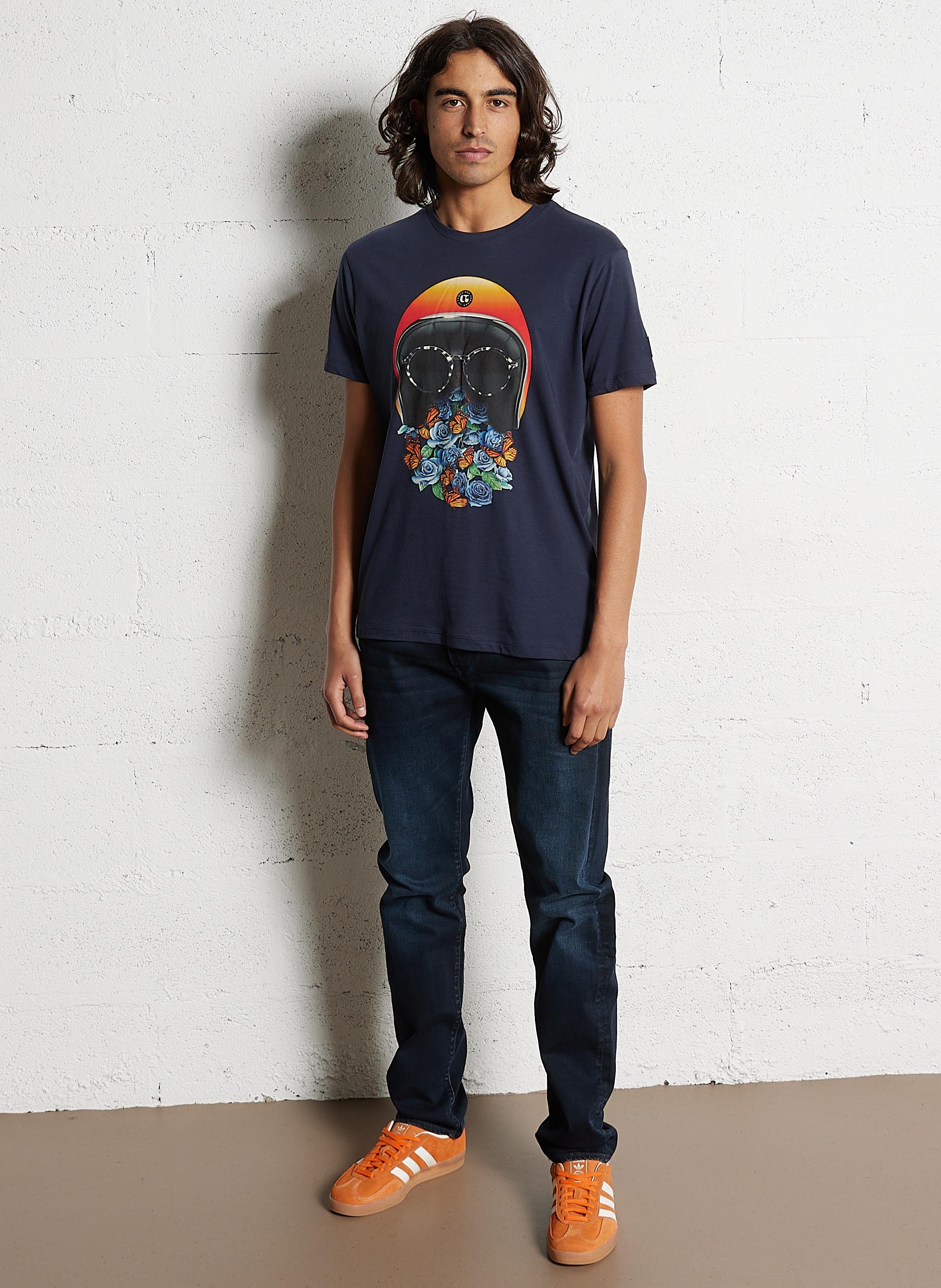 Cotton-blend straight jeans LE TEMPS DES CERISES Blue