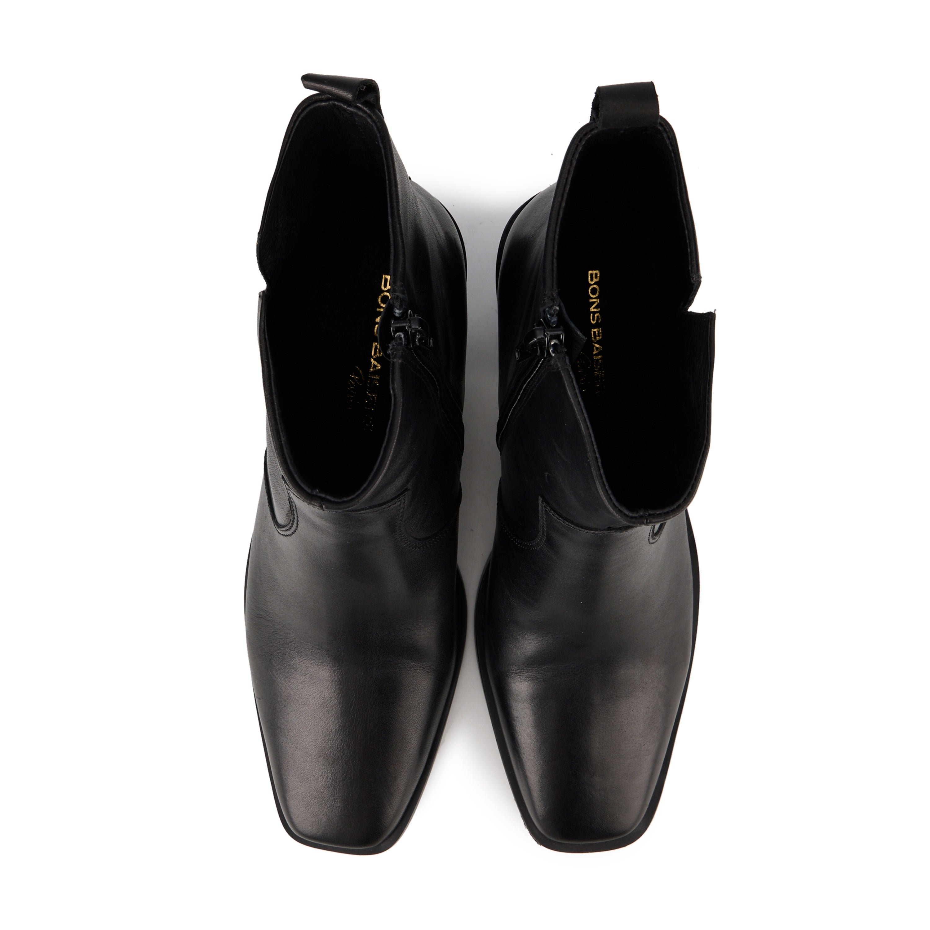 Shiny leather bag BONS BAISERS PARIS Black