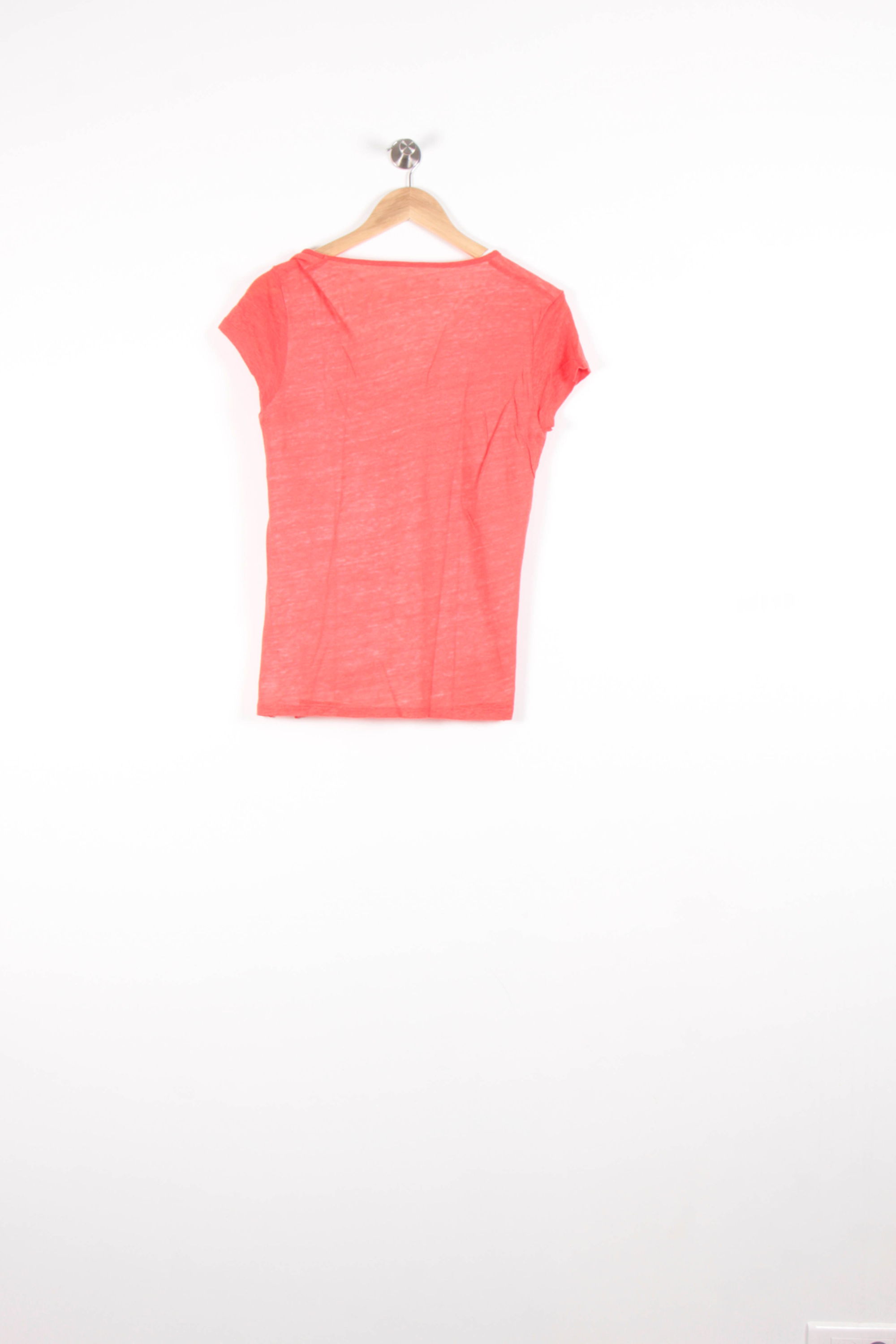 Tommy Badge T-shirt MAJESTIC FILATURES - SECONDE MAIN Red