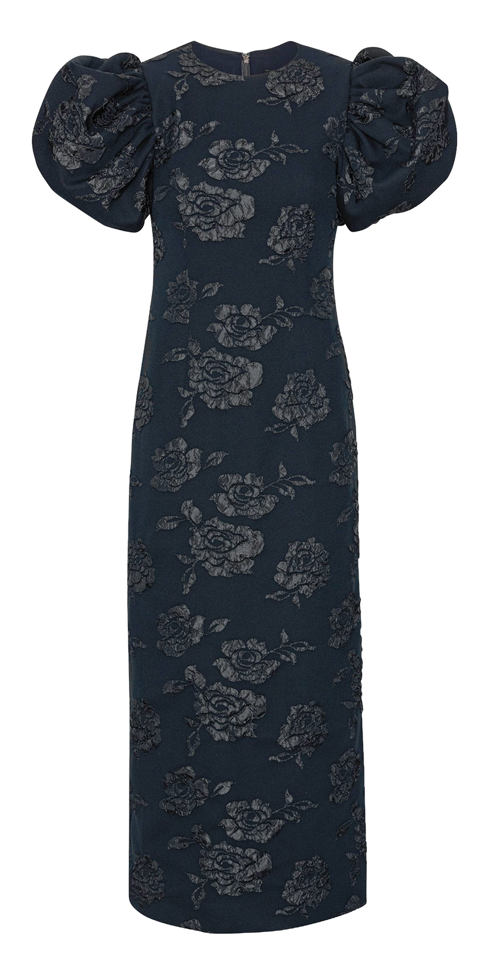Fitted long dress with floral patterns ROTATE Blue
