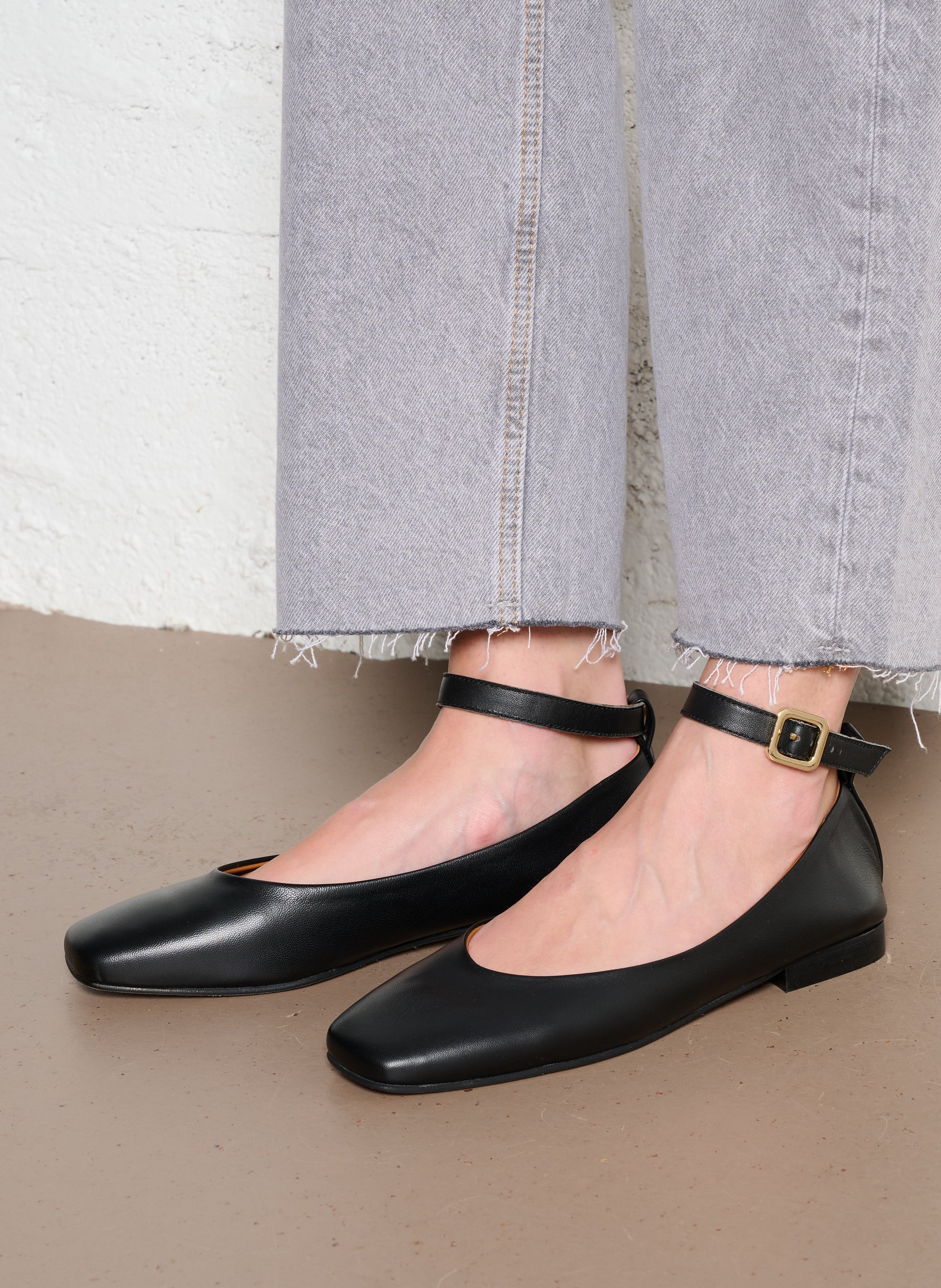 Ballerines en cuir MELLOW YELLOW Noir