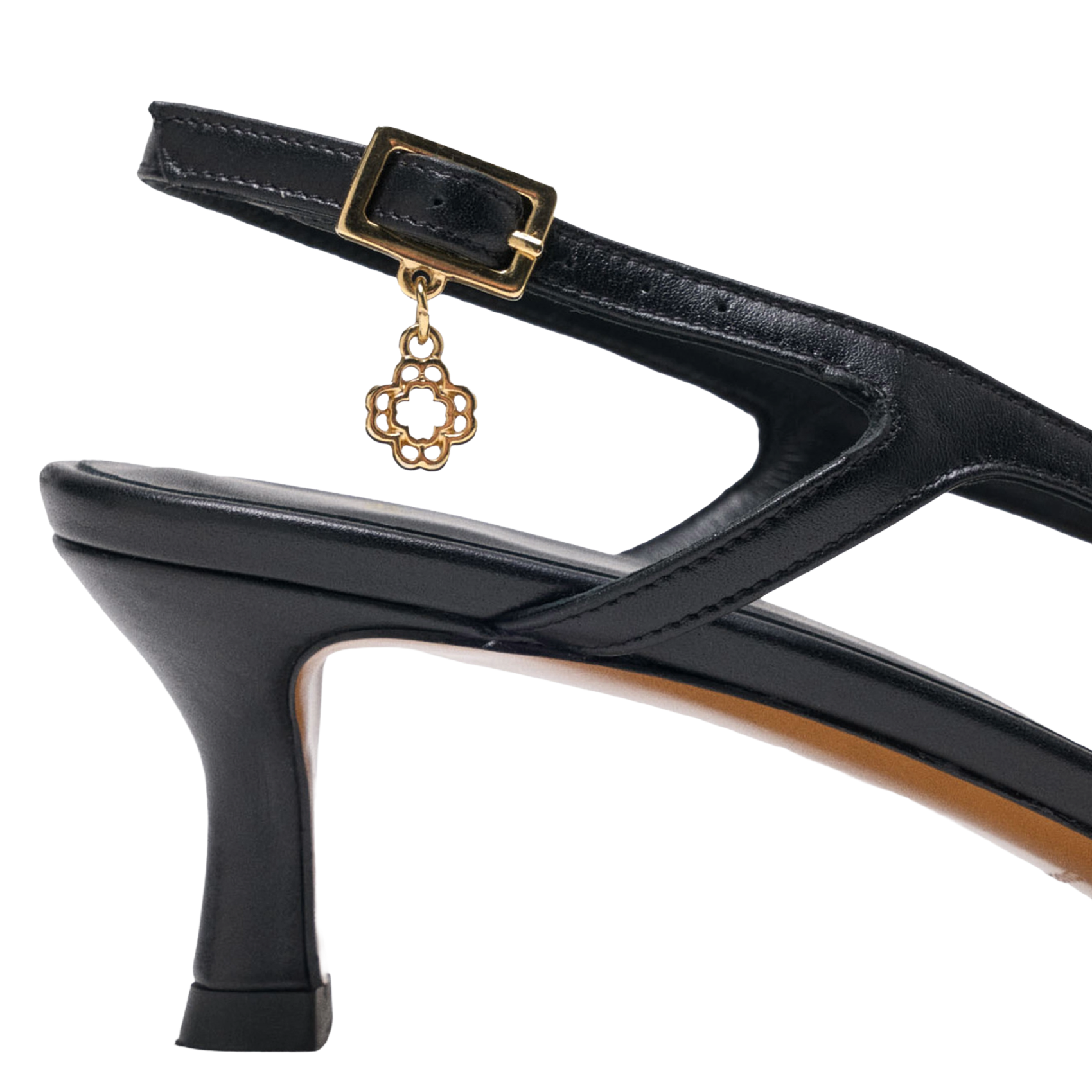 Escarpins slingback en cuir MAJE Noir