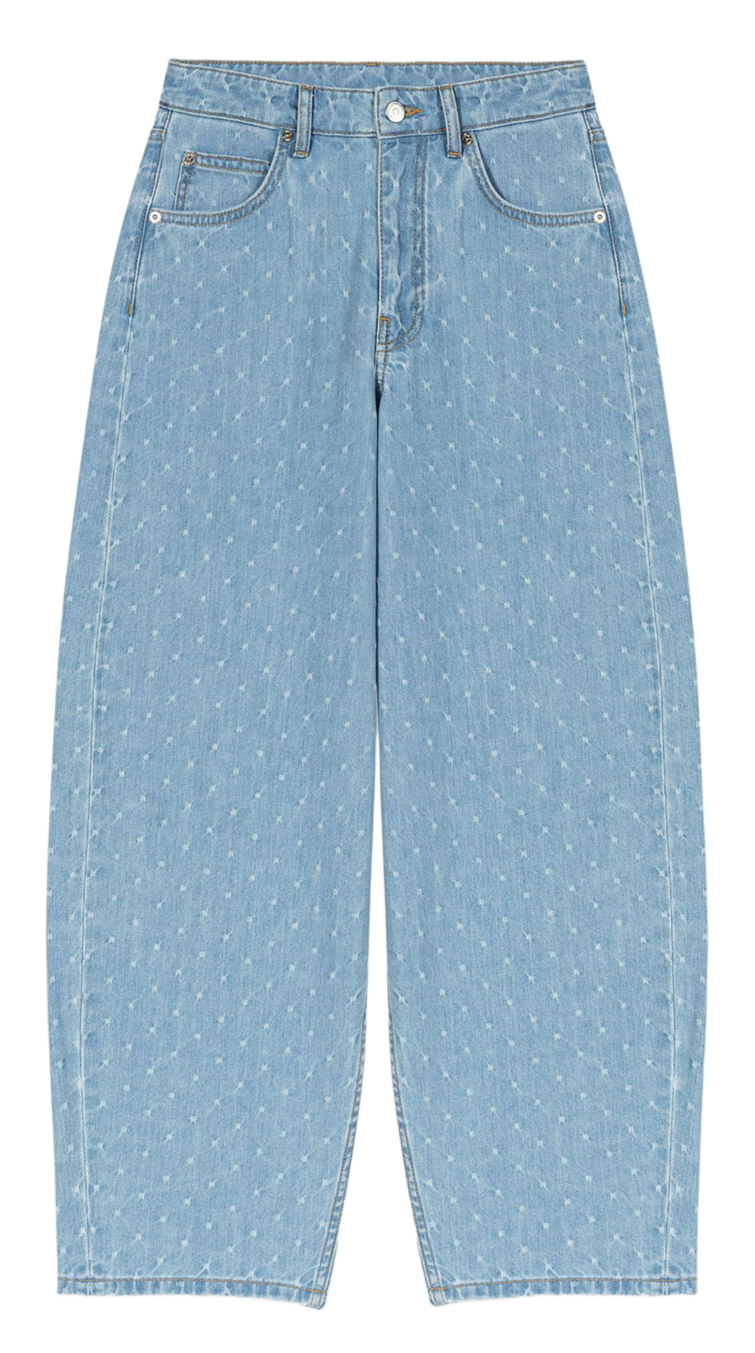 Hoge taille ballon jeans met stippen MAJE Blauw