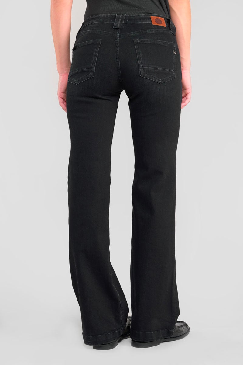 Bootcut jeans, length 34 LE TEMPS DES CERISES Black